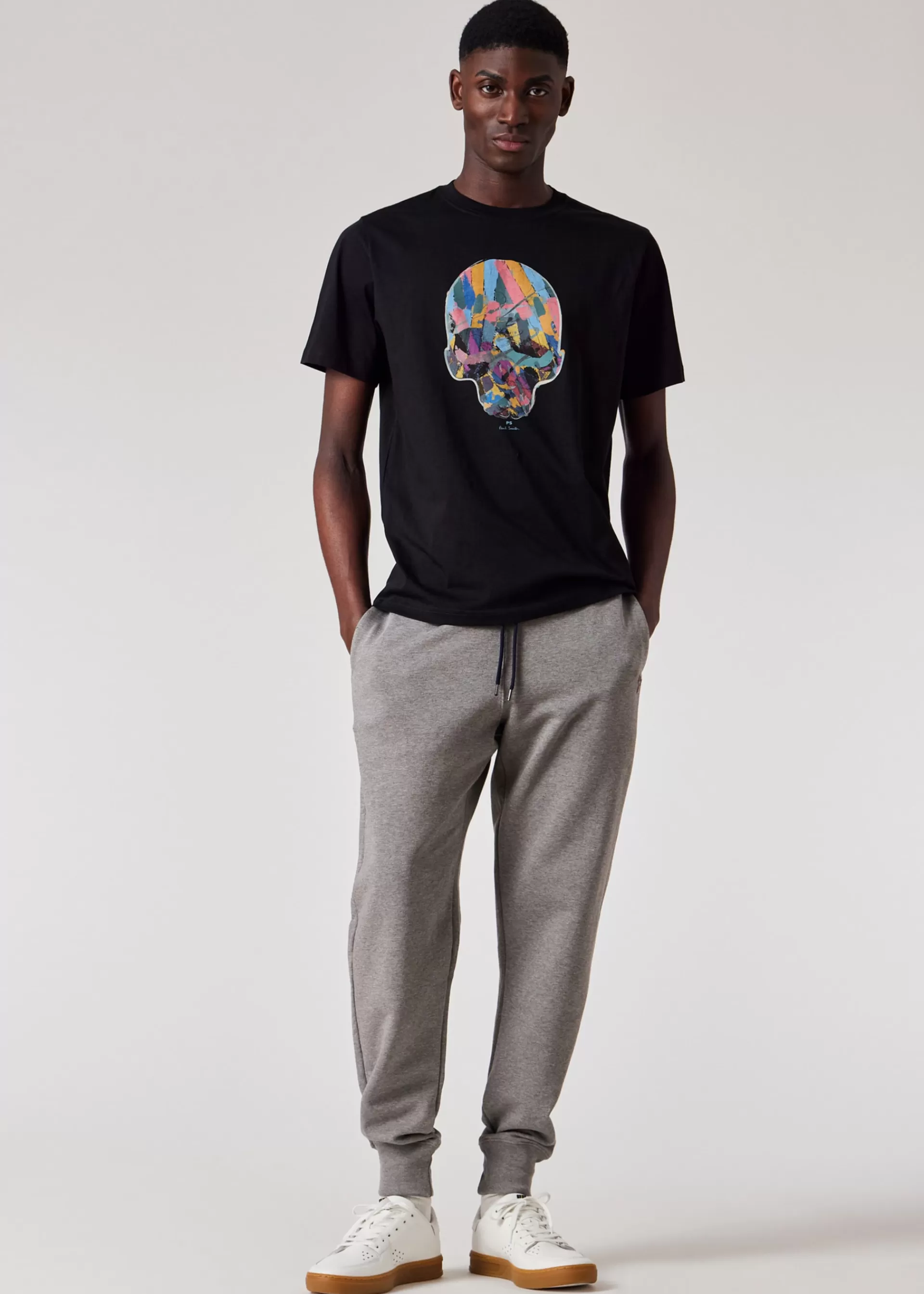 'Multicolour Skull' Print T-Shirt>Paul Smith Shop