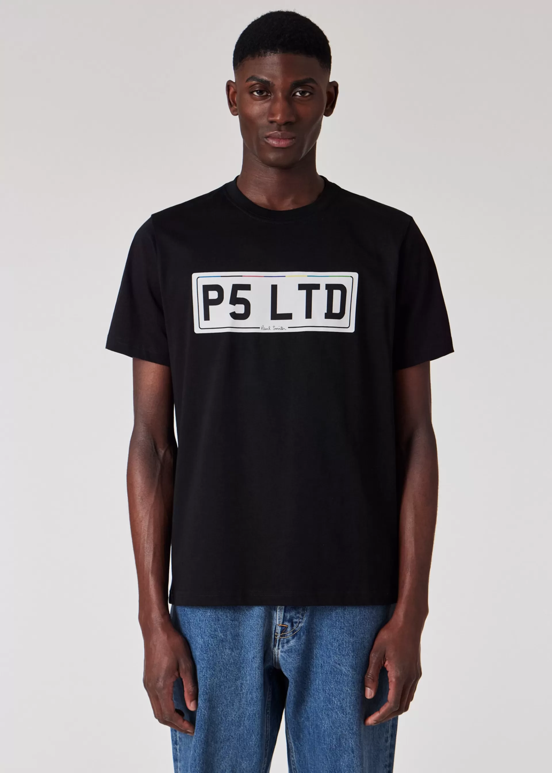 'Number Plate' Print T-Shirt>Paul Smith Sale