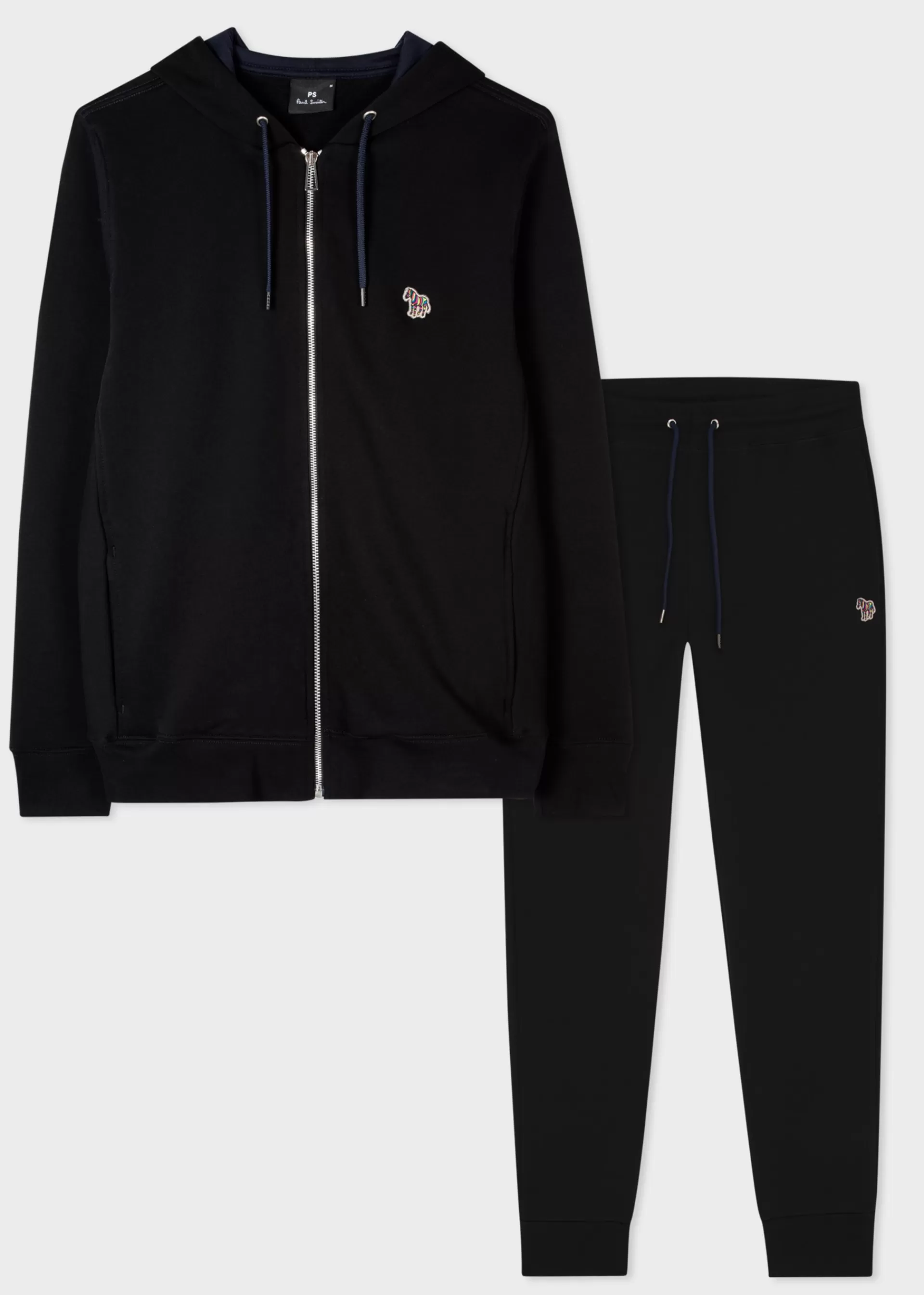Black Organic Cotton Zebra Logo Hoodie & Sweatpants Set>Paul Smith Cheap