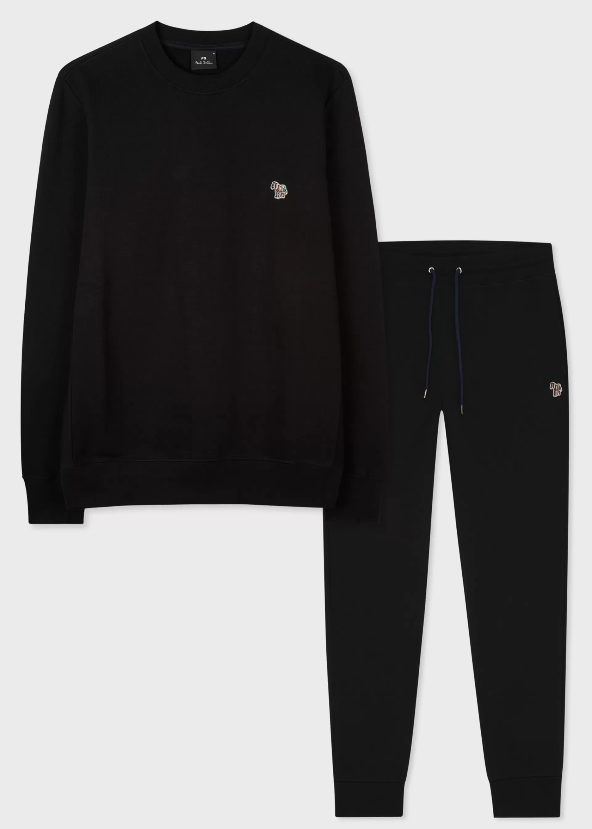 Black Organic Cotton Zebra Logo Sweatshirt & Sweatpants Set>Paul Smith Clearance