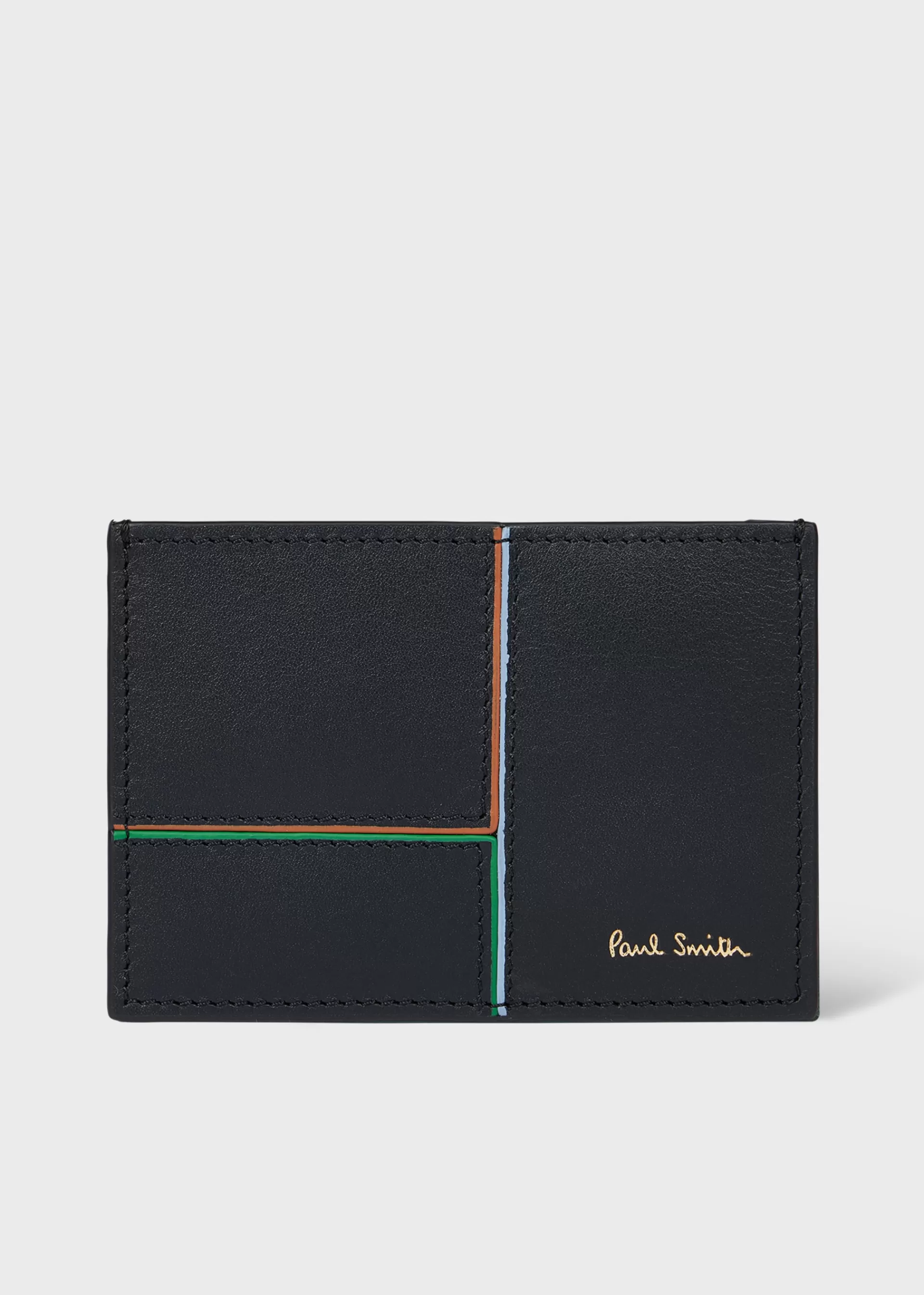 Panelled Leather Card Holder>Paul Smith Best