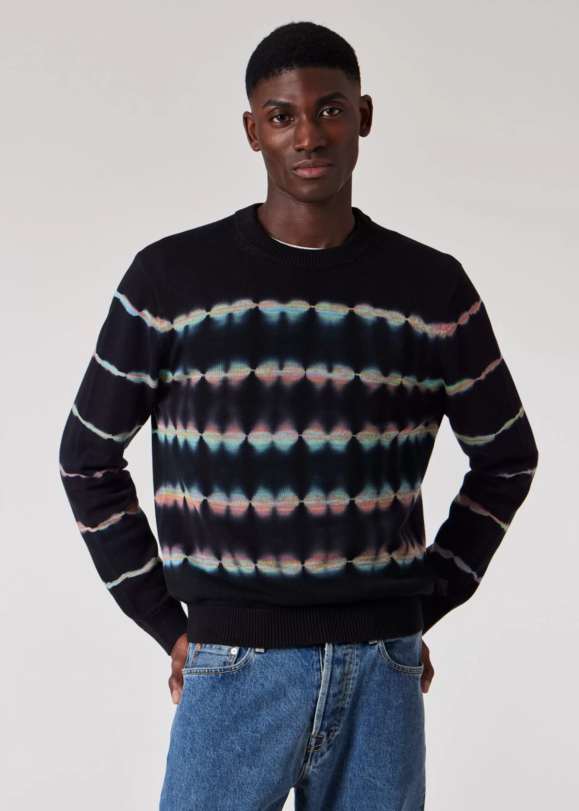 Shibori Stripe Cotton Sweater>Paul Smith Store