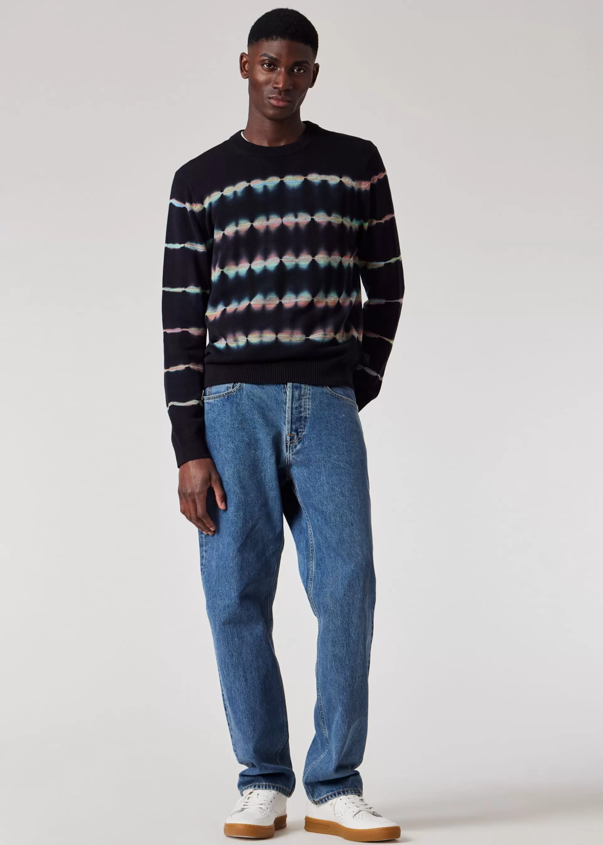 Shibori Stripe Cotton Sweater>Paul Smith Store