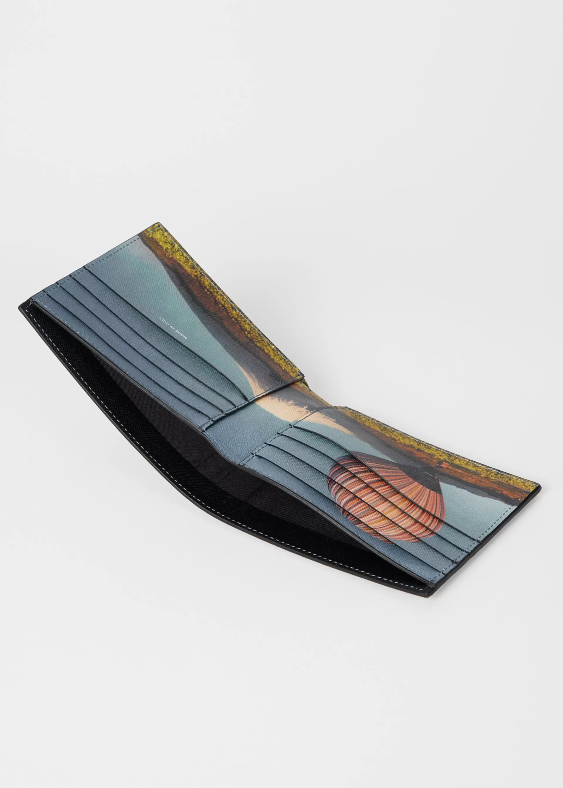 'Signature Stripe Balloon Mount Fuji' Interior Billfold Wallet>Paul Smith Cheap