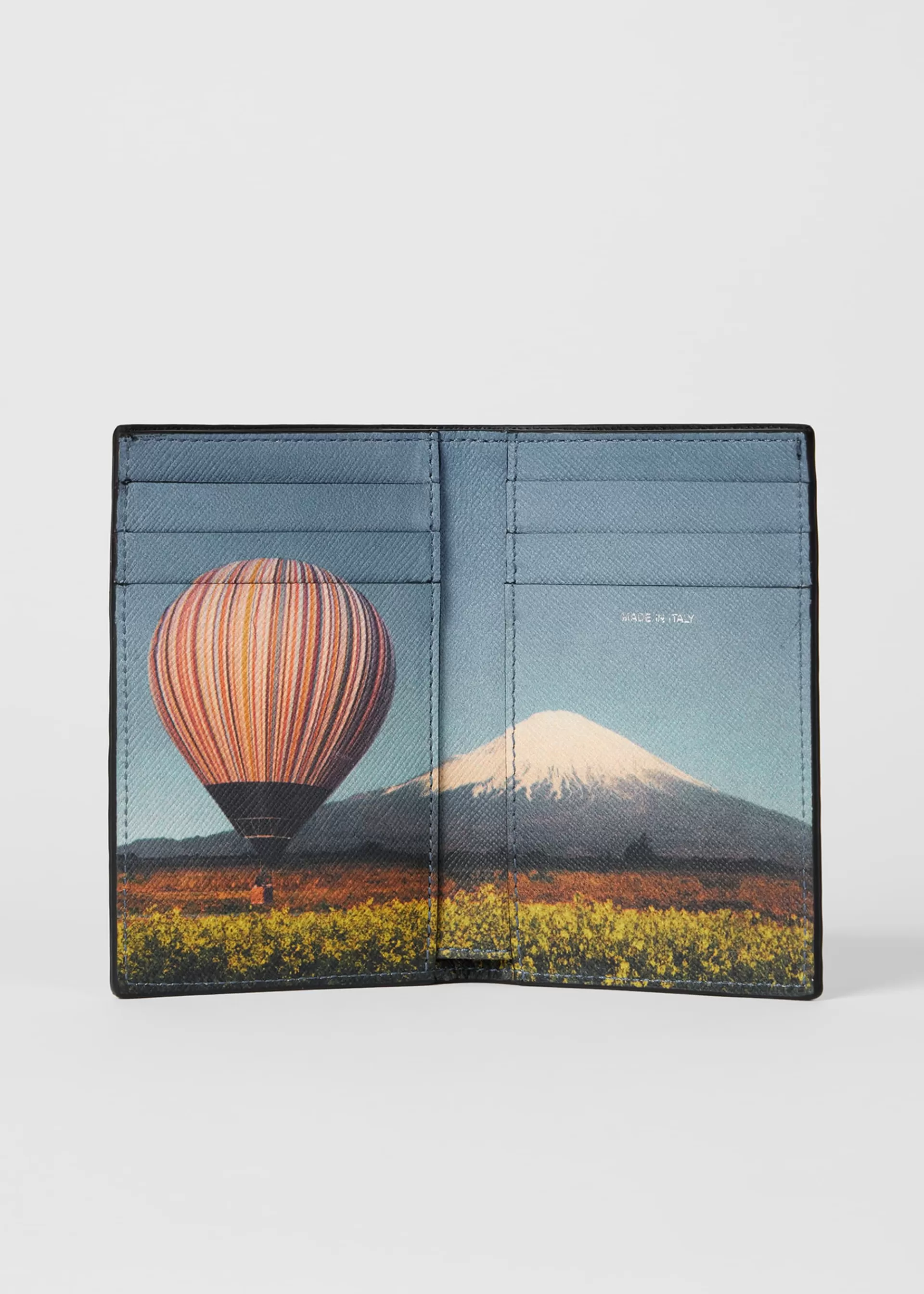 'Signature Stripe Balloon Mount Fuji' Interior Credit Card Wallet>Paul Smith Cheap