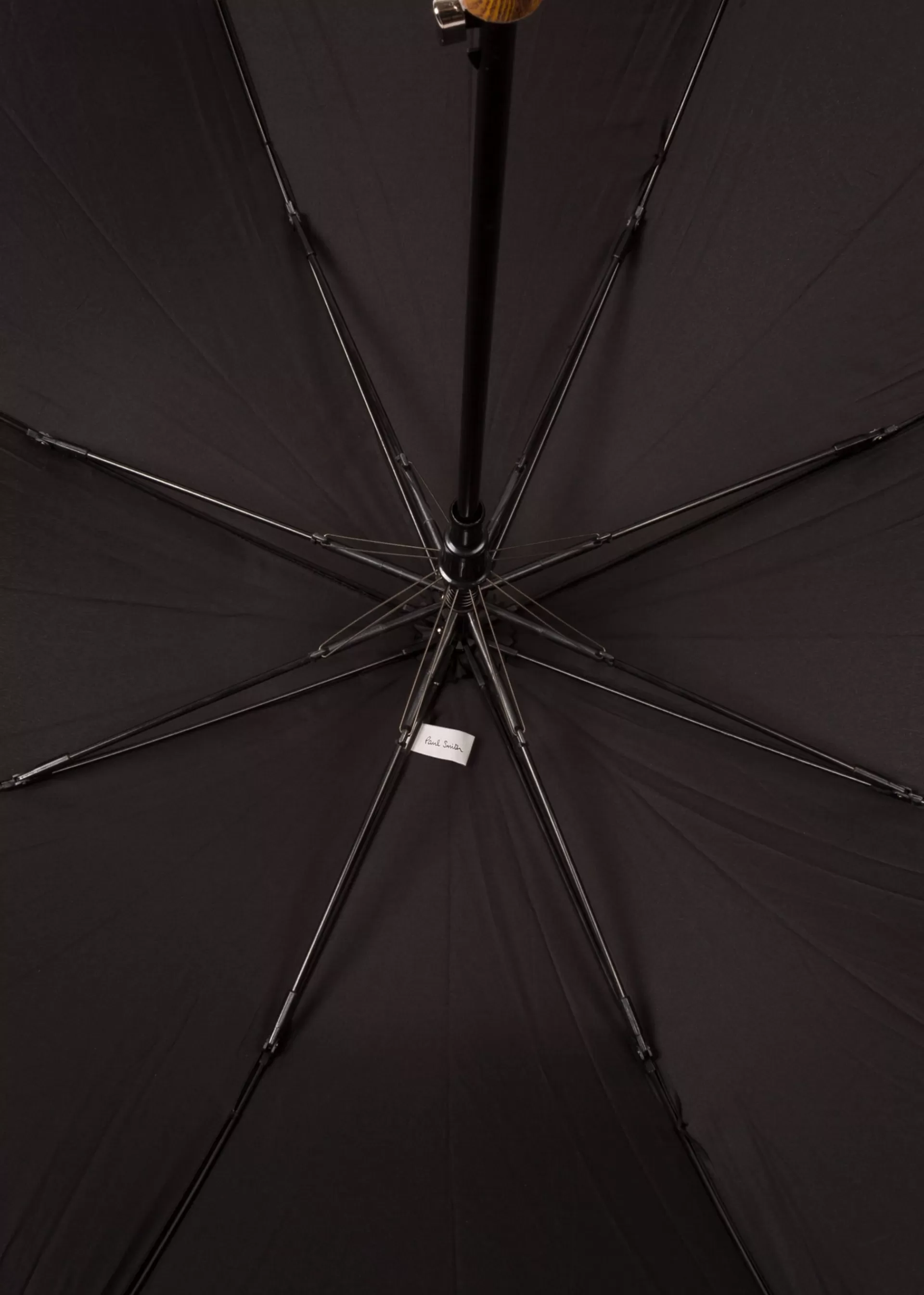 'Signature Stripe' Border Walker Umbrella With Wooden Handle>Paul Smith New