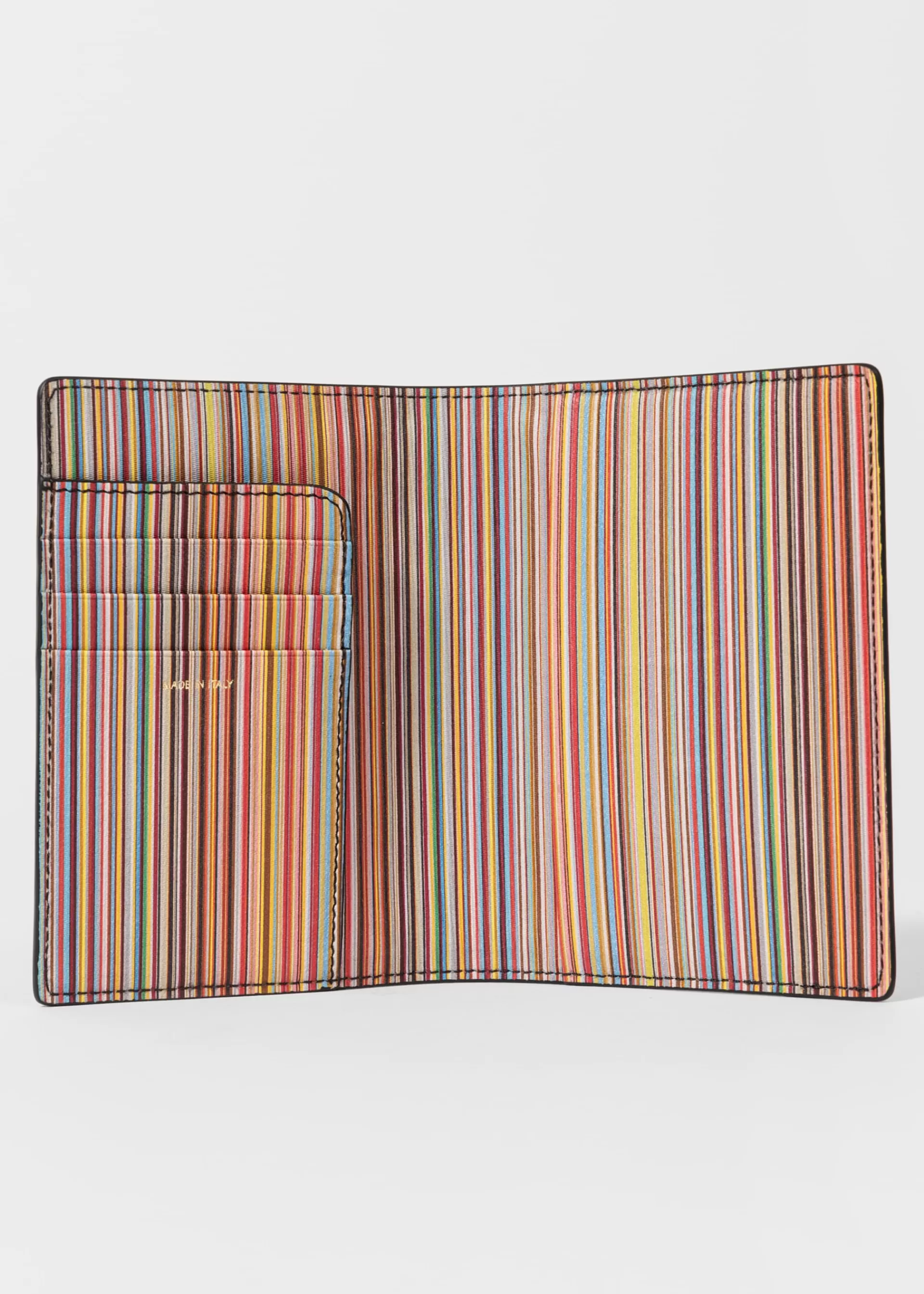 'Signature Stripe' Interior Leather Passport Cover>Paul Smith Flash Sale