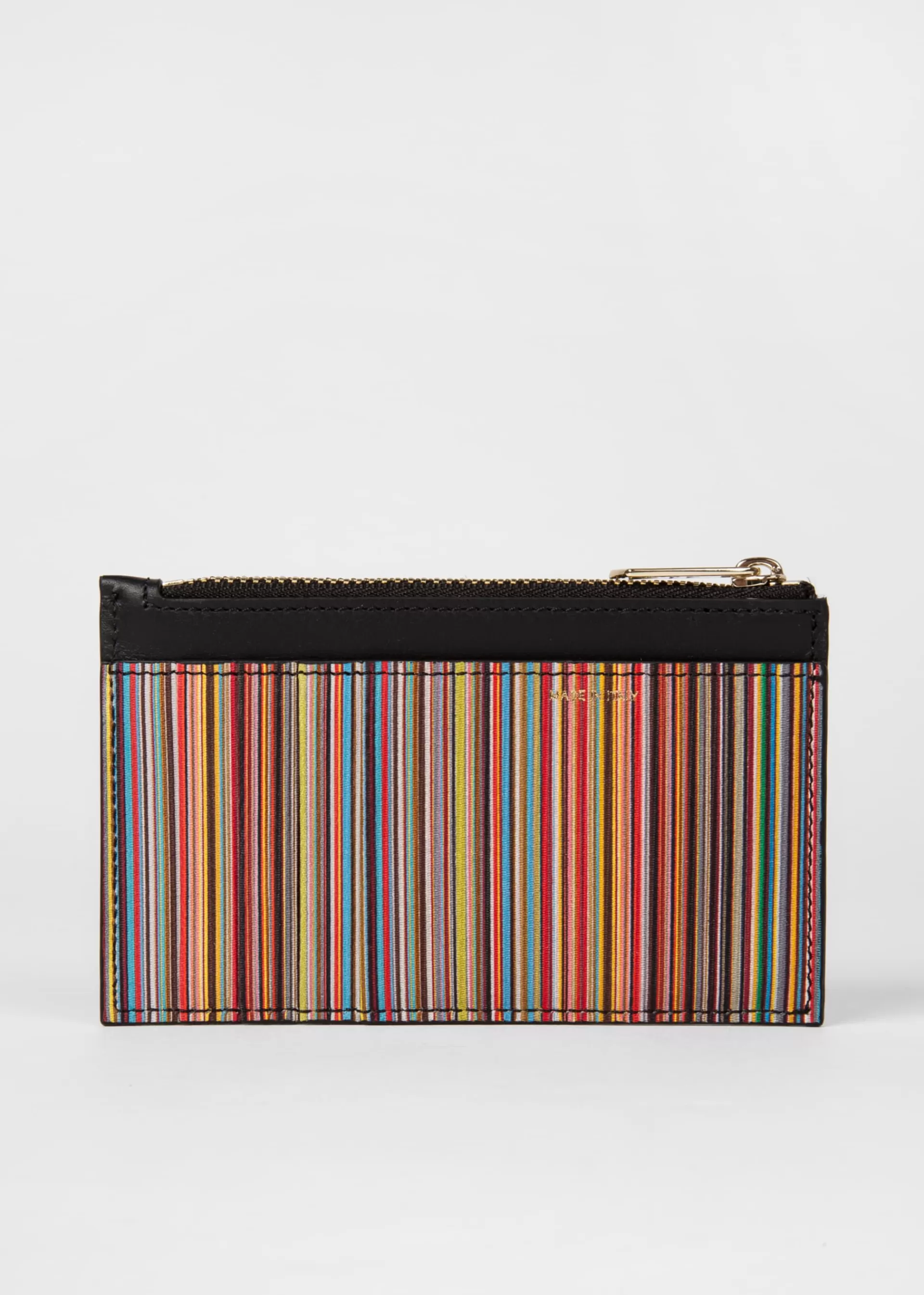 'Signature Stripe' Leather Zip Pouch>Paul Smith Best