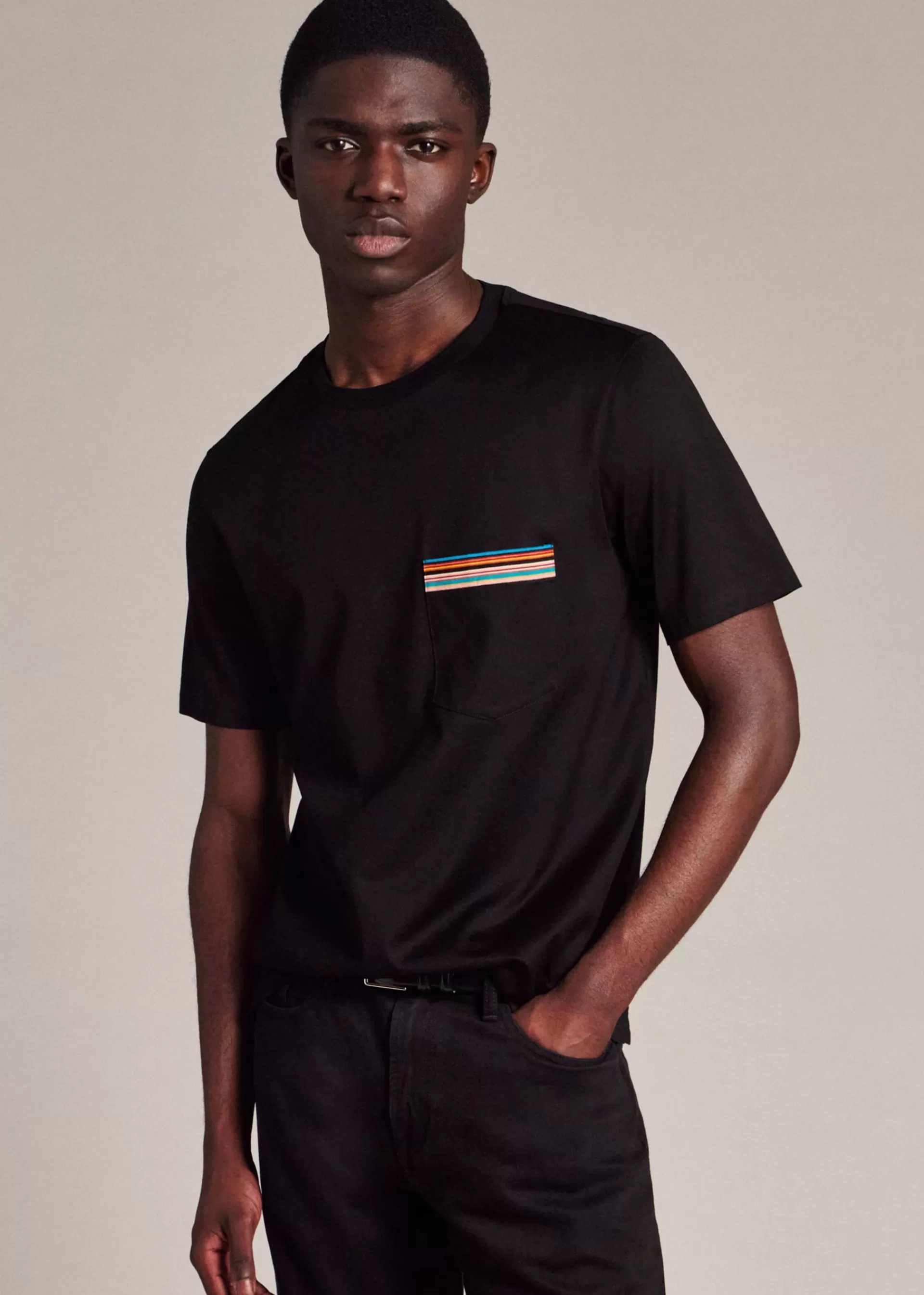 'Signature Stripe' Pocket T-Shirt>Paul Smith Flash Sale