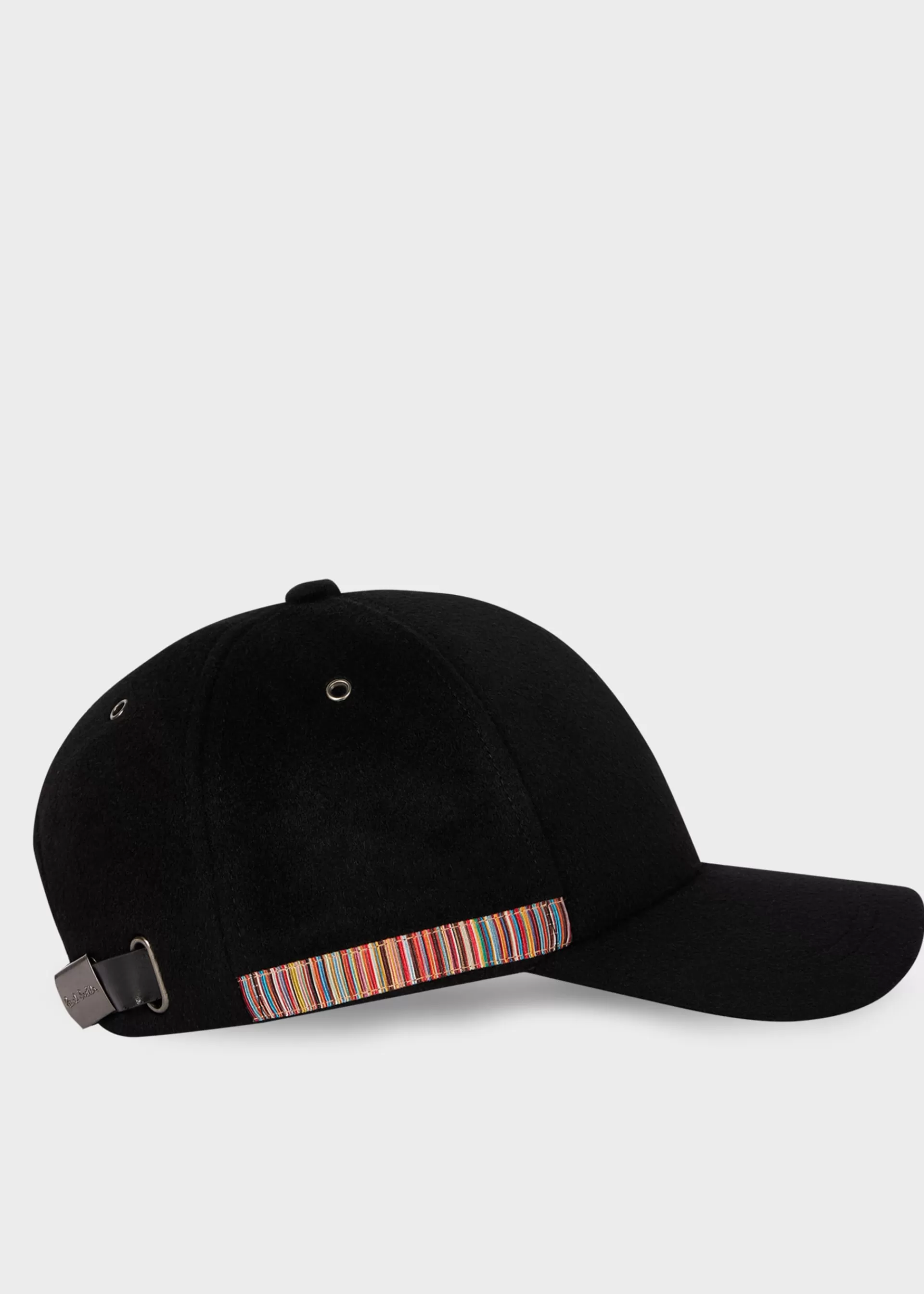 'Signature Stripe' Trim Wool Cap>Paul Smith Store