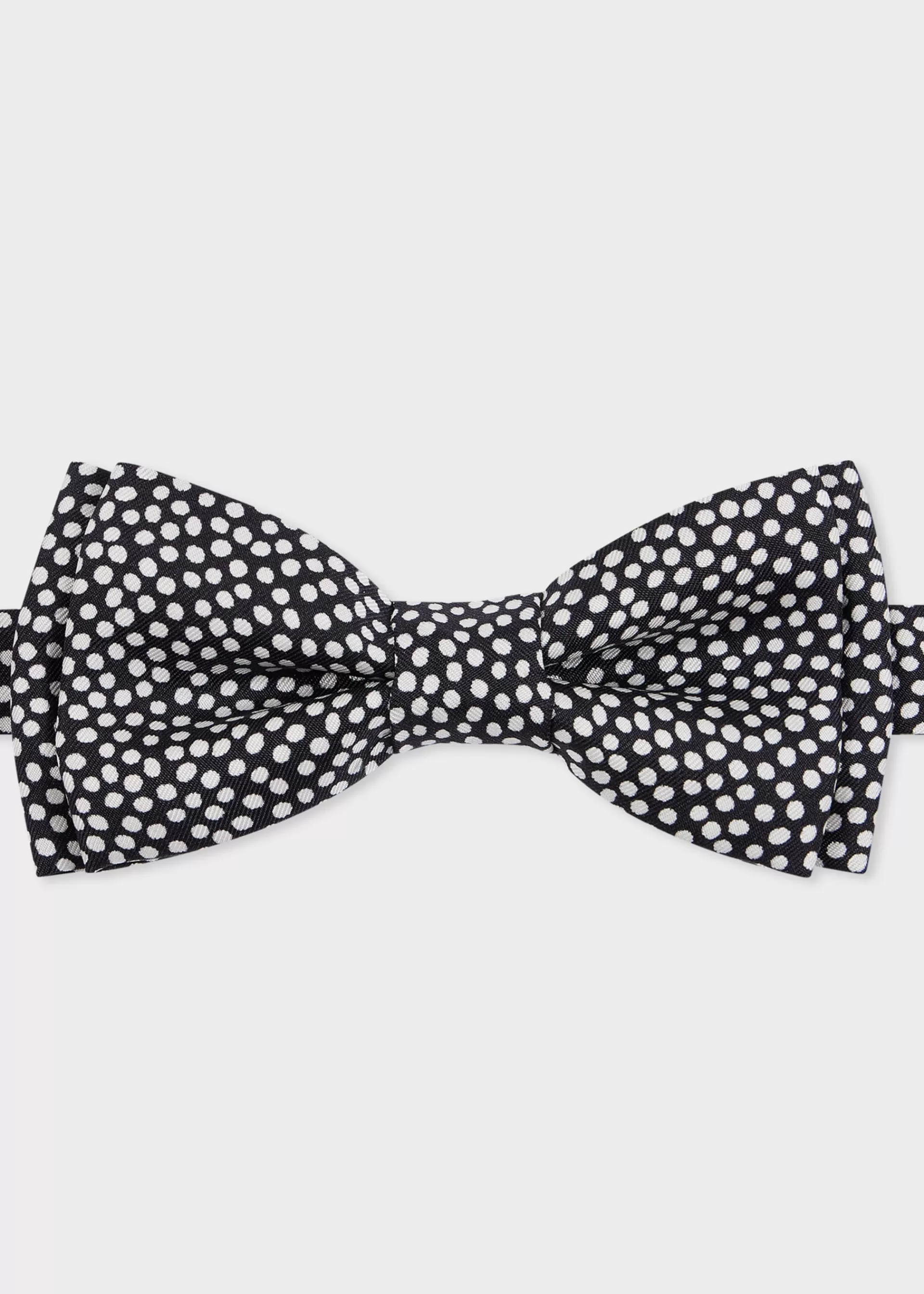 Black Silk Pre-Tied Polka Dot Bow Tie>Paul Smith Store