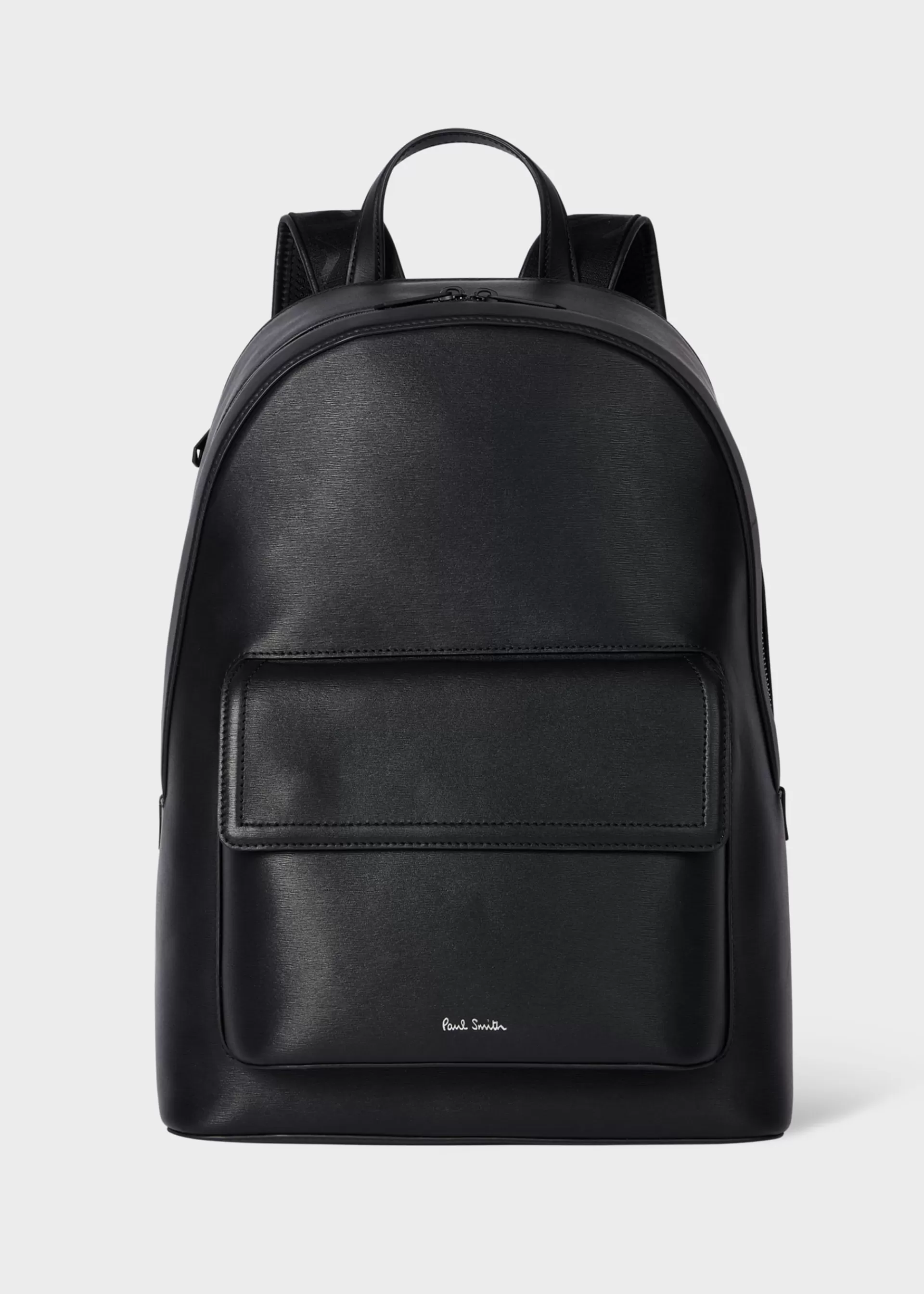 Straw-Grain Embossed Leather Backpack>Paul Smith Shop