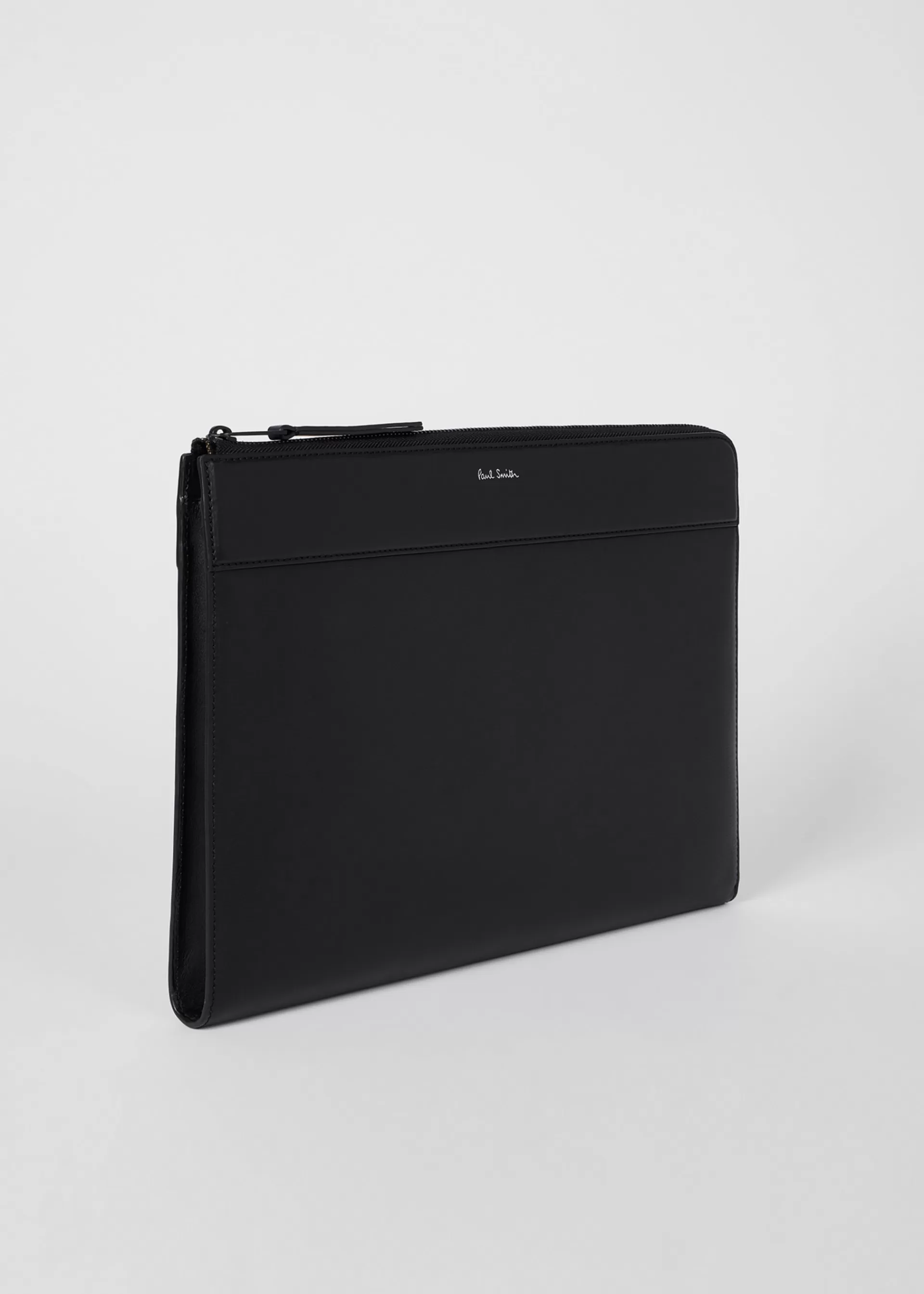 Straw-Grain Embossed Leather Laptop Case>Paul Smith Cheap