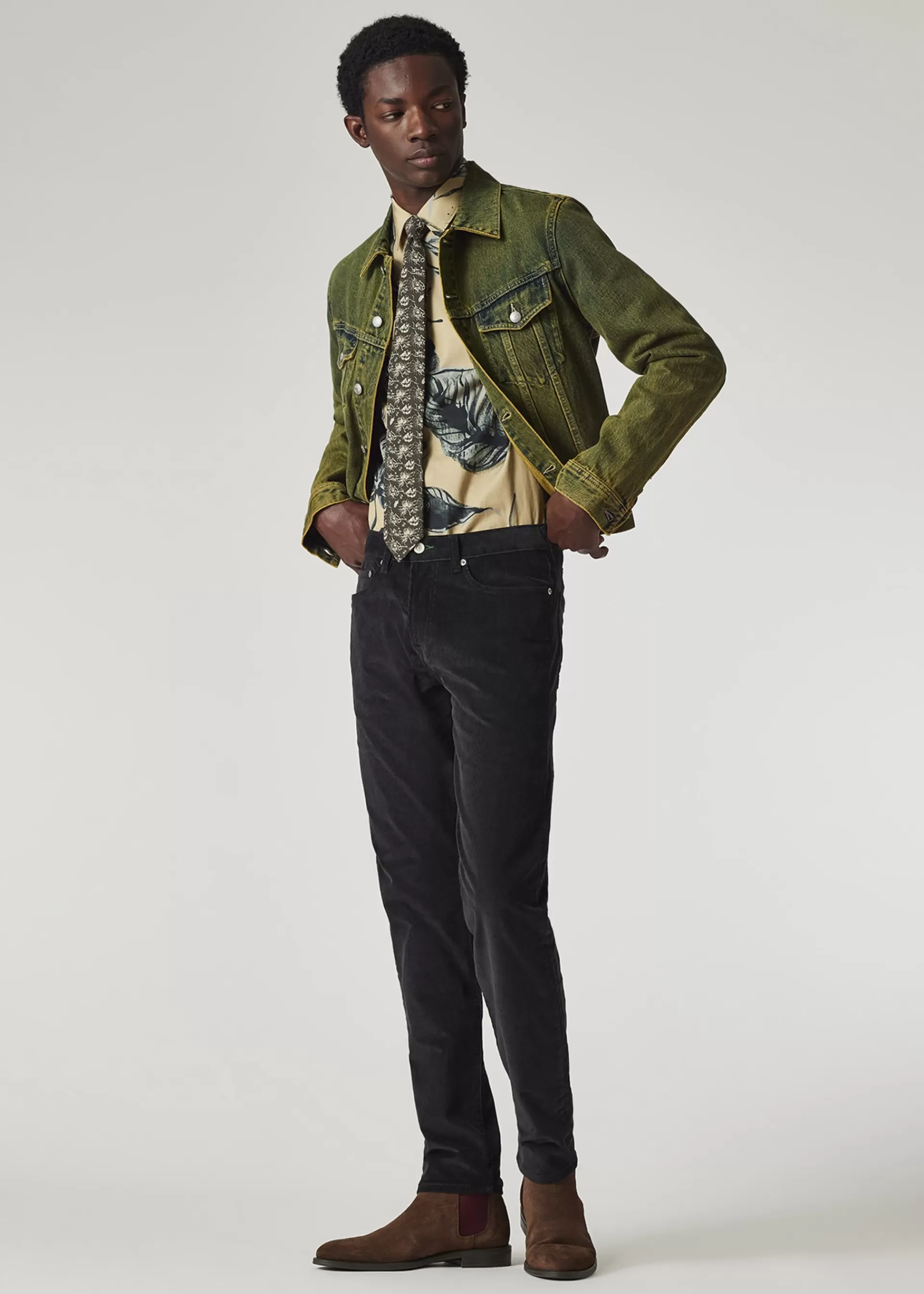 Tapered-Fit Organic Cotton Corduroy Trousers>Paul Smith Best Sale