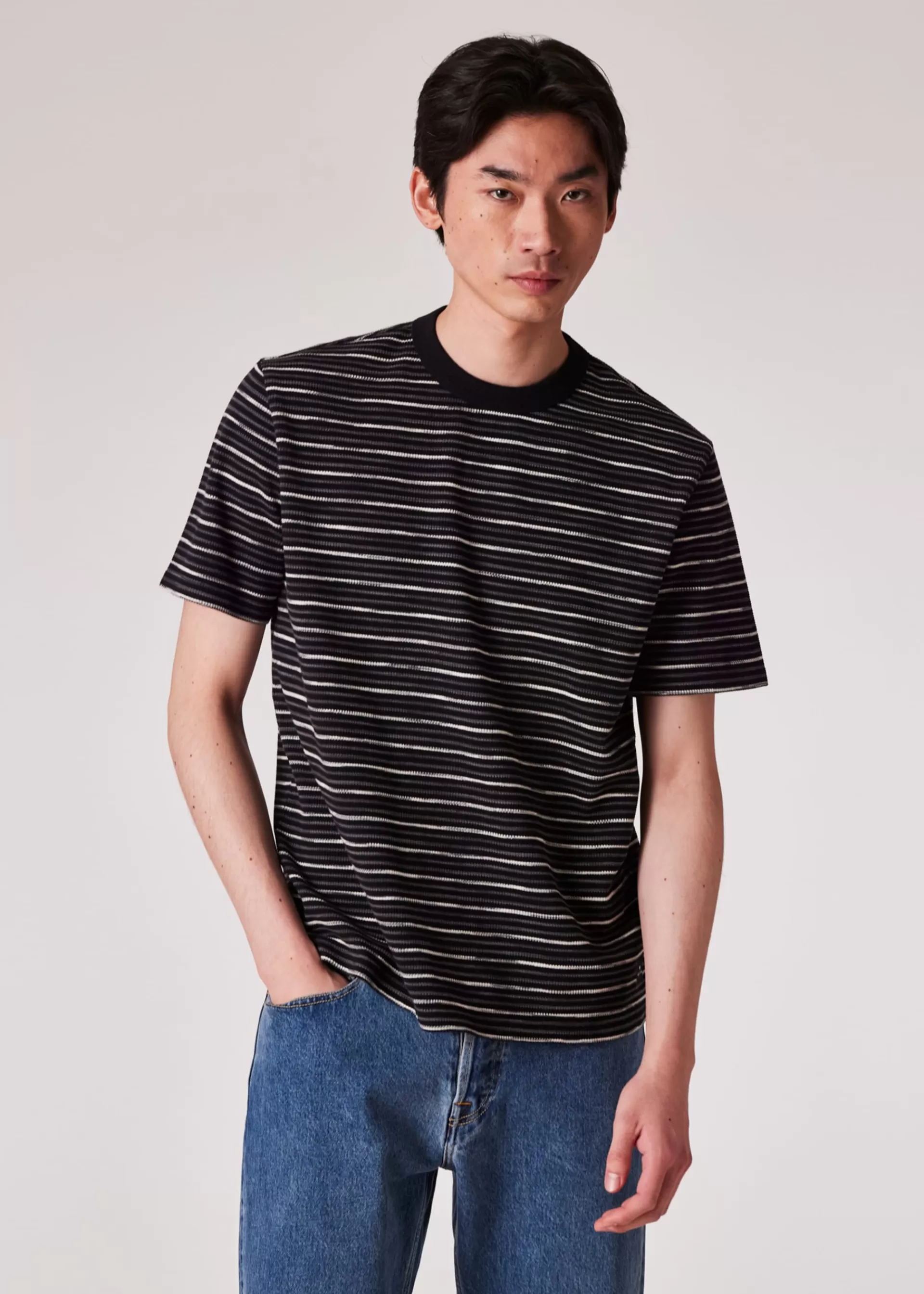 Textured-Stripe T-Shirt>Paul Smith Shop