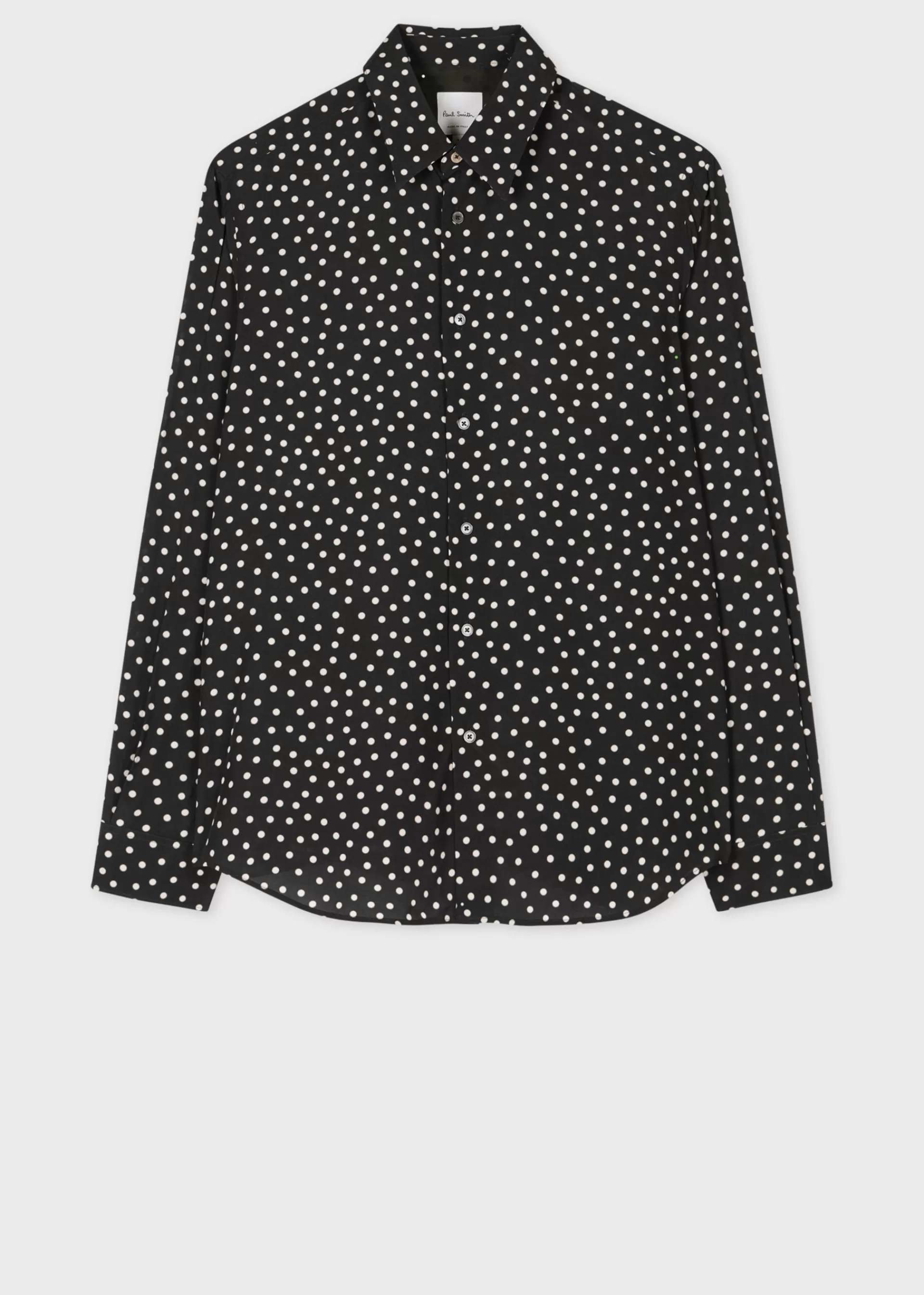 Viscose 'Blur Polka' Print Shirt>Paul Smith Store