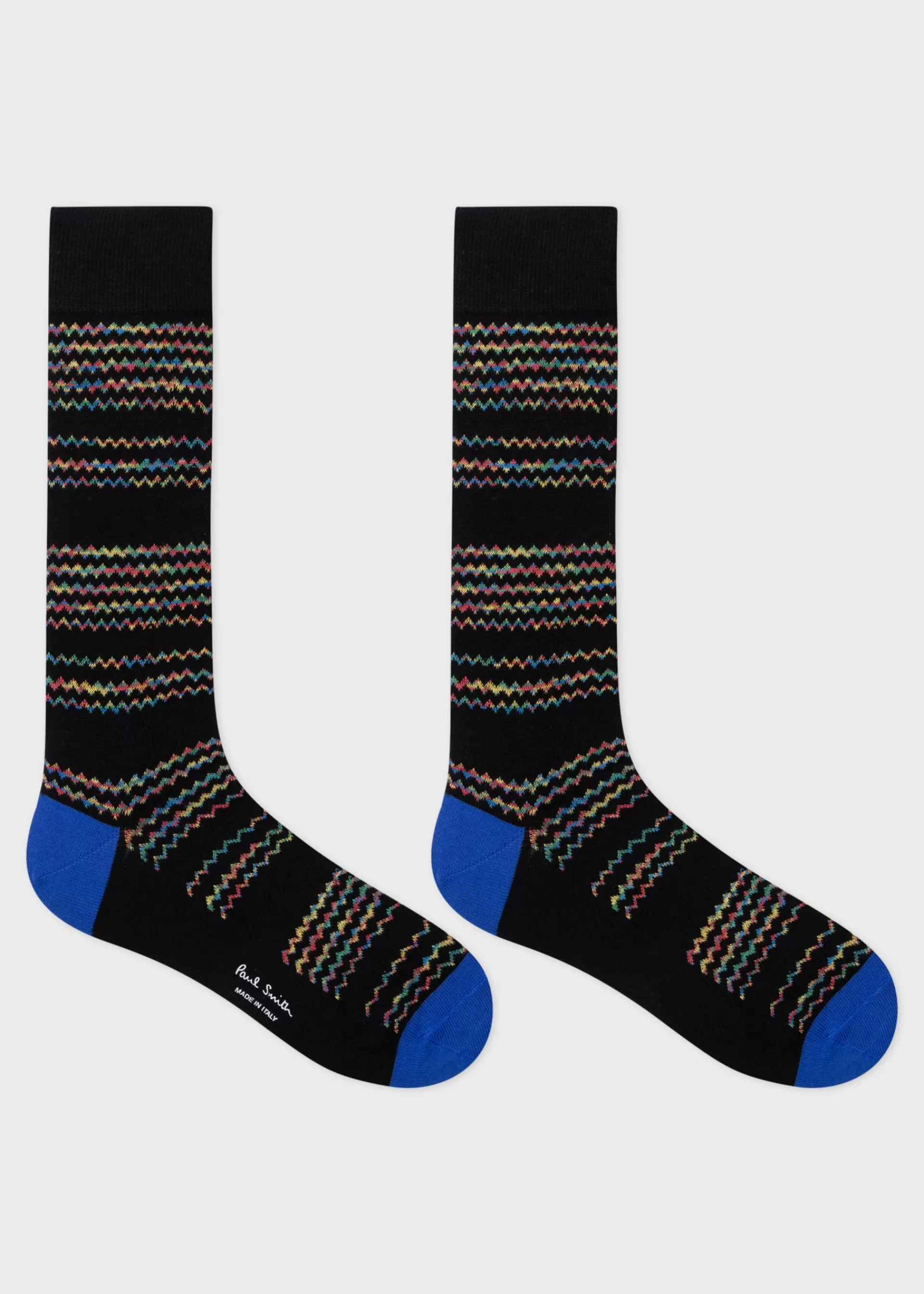 Black Wave Stripe Socks>Paul Smith Cheap