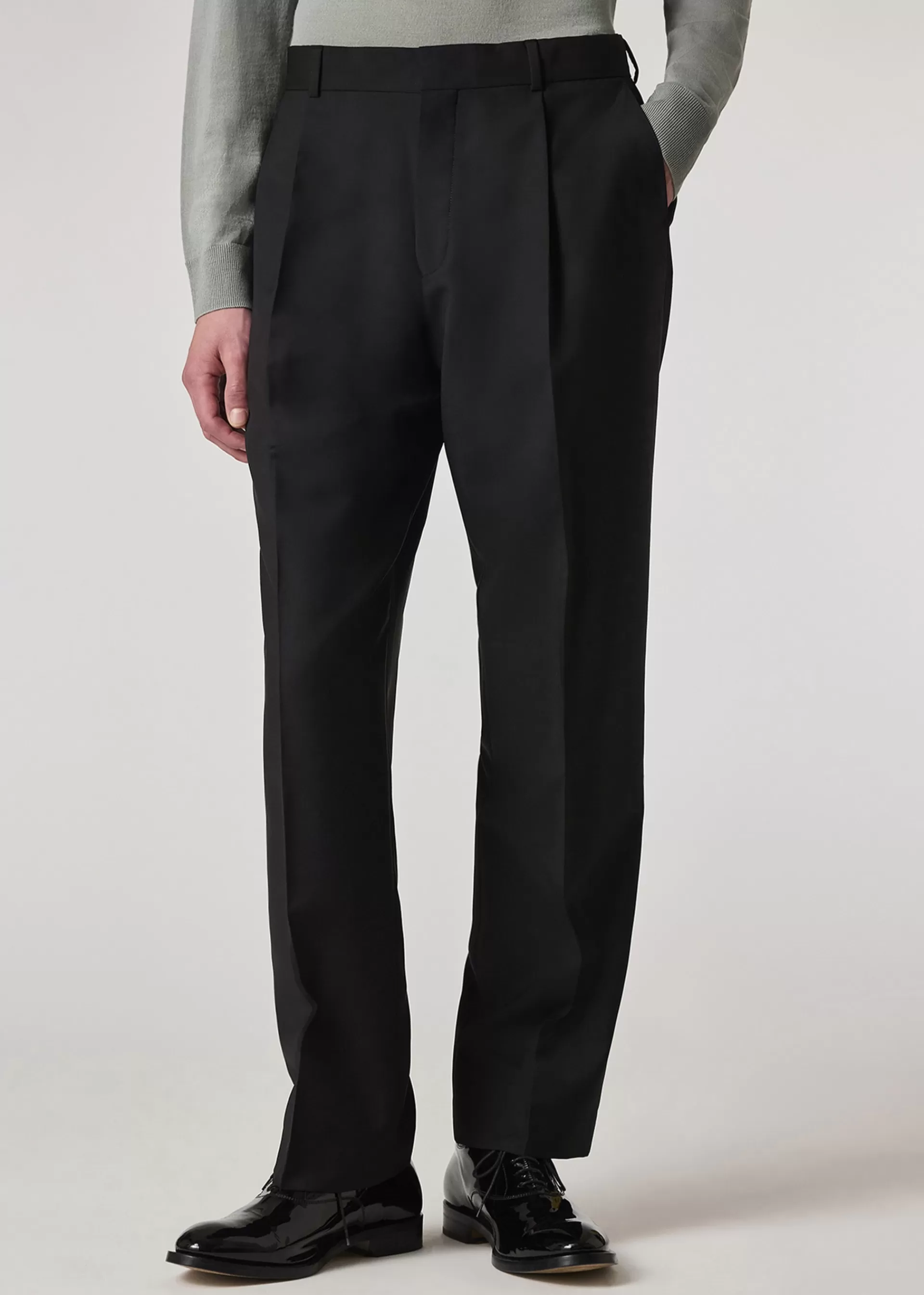 Wool-Mohair Pleated Trousers>Paul Smith Online