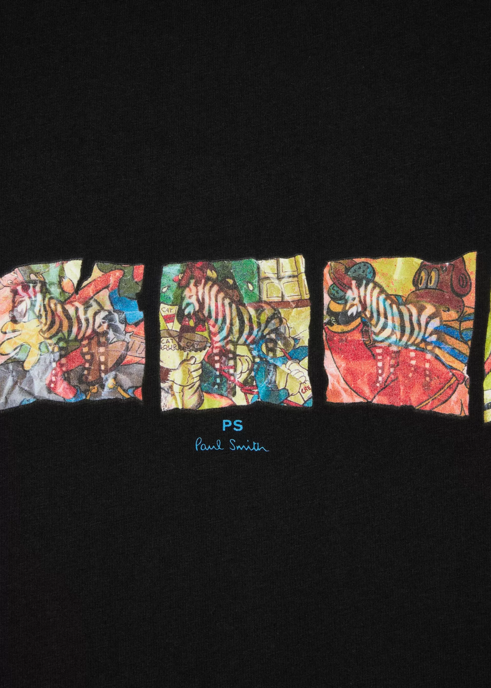 'Zebra' Line Up Print T-Shirt>Paul Smith Clearance