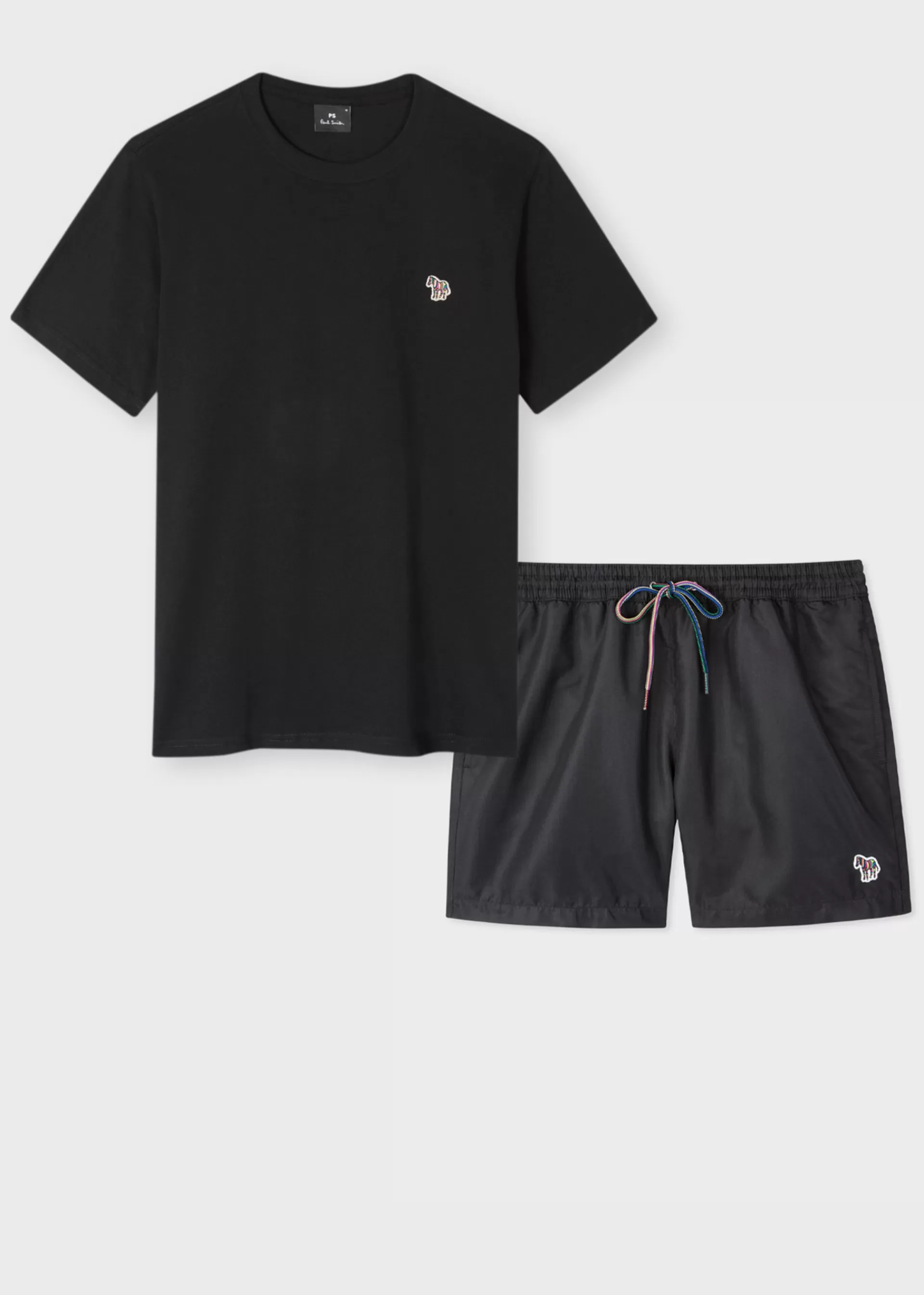 Black 'Zebra' T-Shirt & Swim Short Set>Paul Smith Best