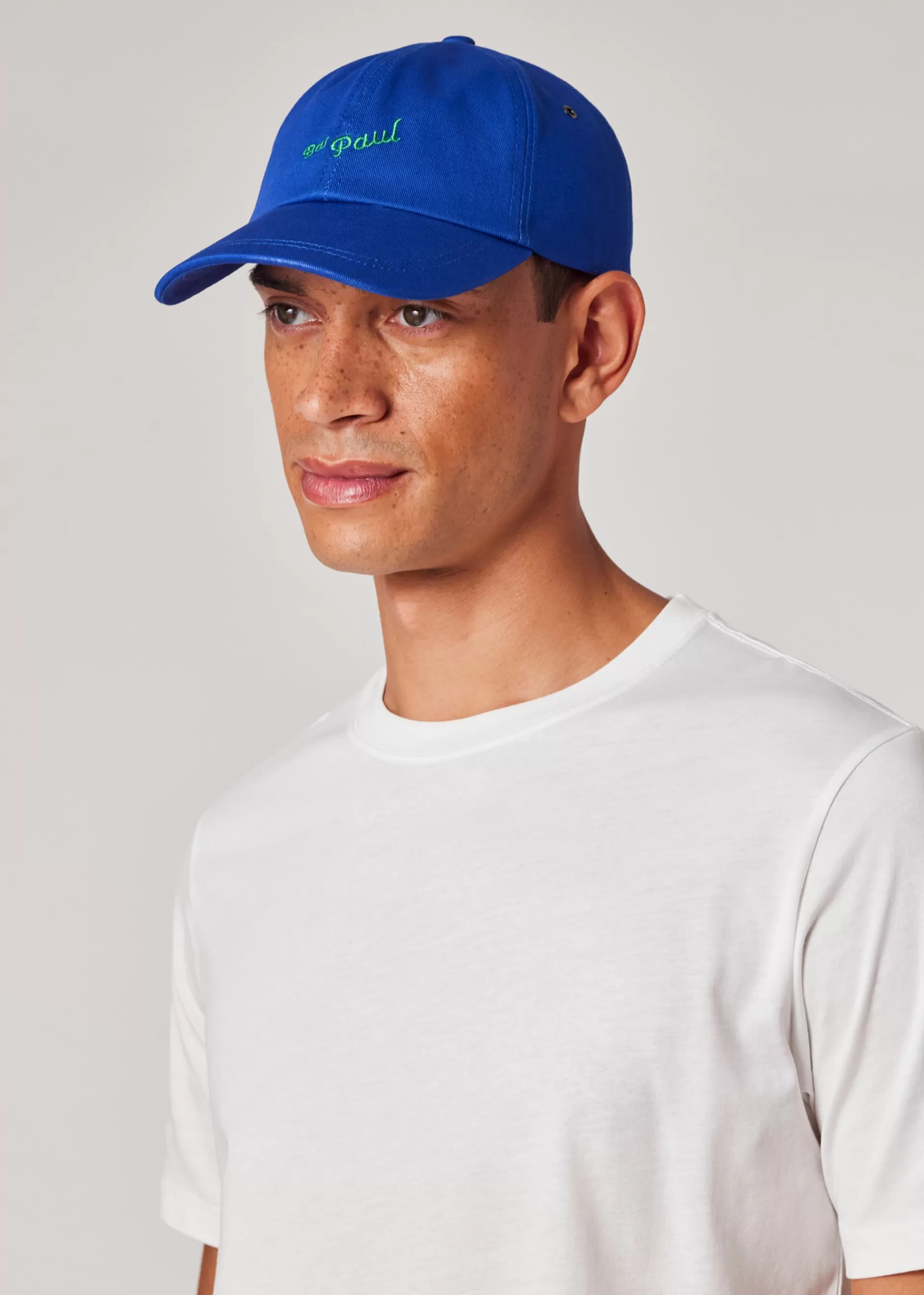 Blue 'Bar Paul' Embroidered Cap>Paul Smith Clearance