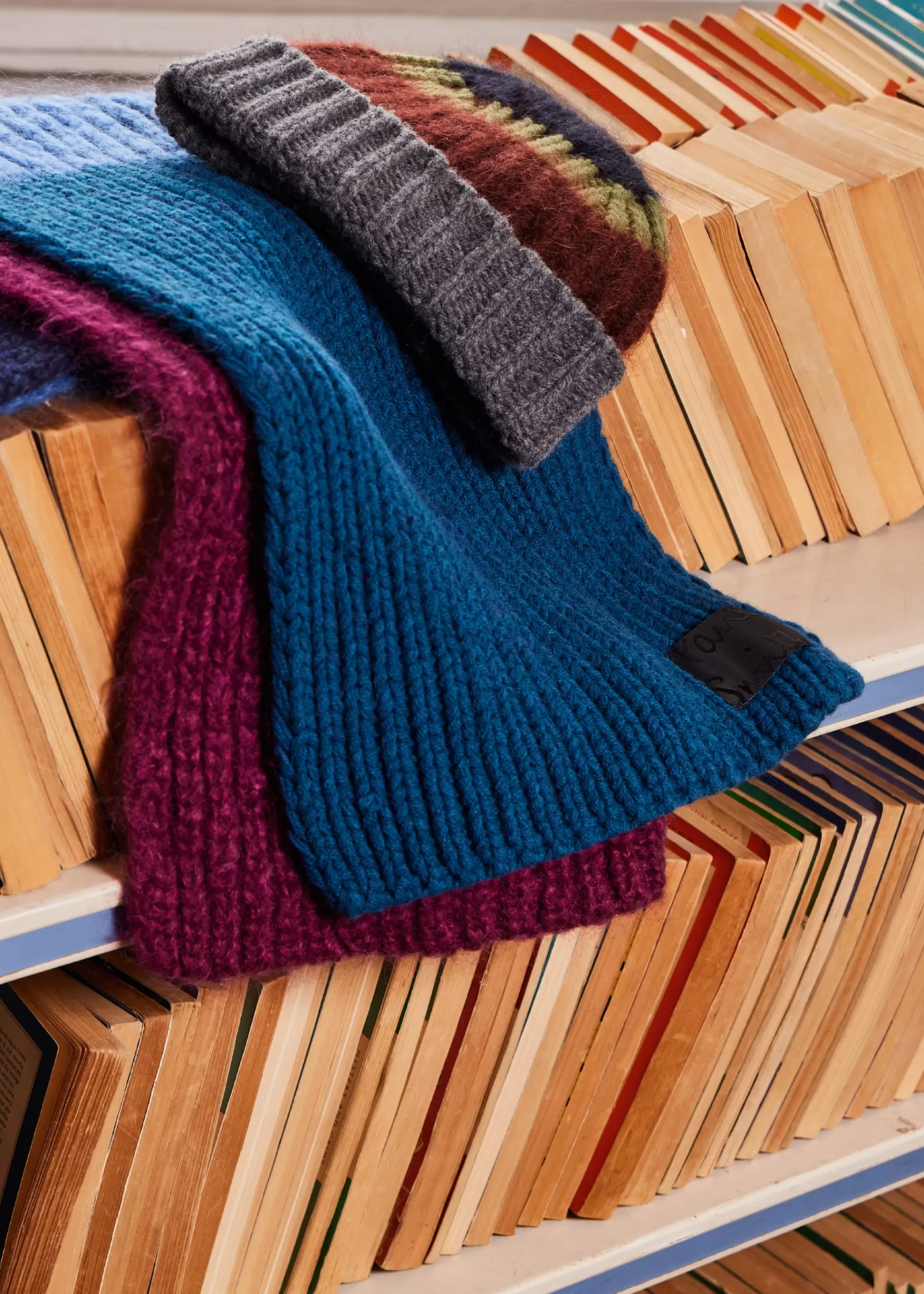 Colourblock Mohair Knitted Scarf>Paul Smith Hot