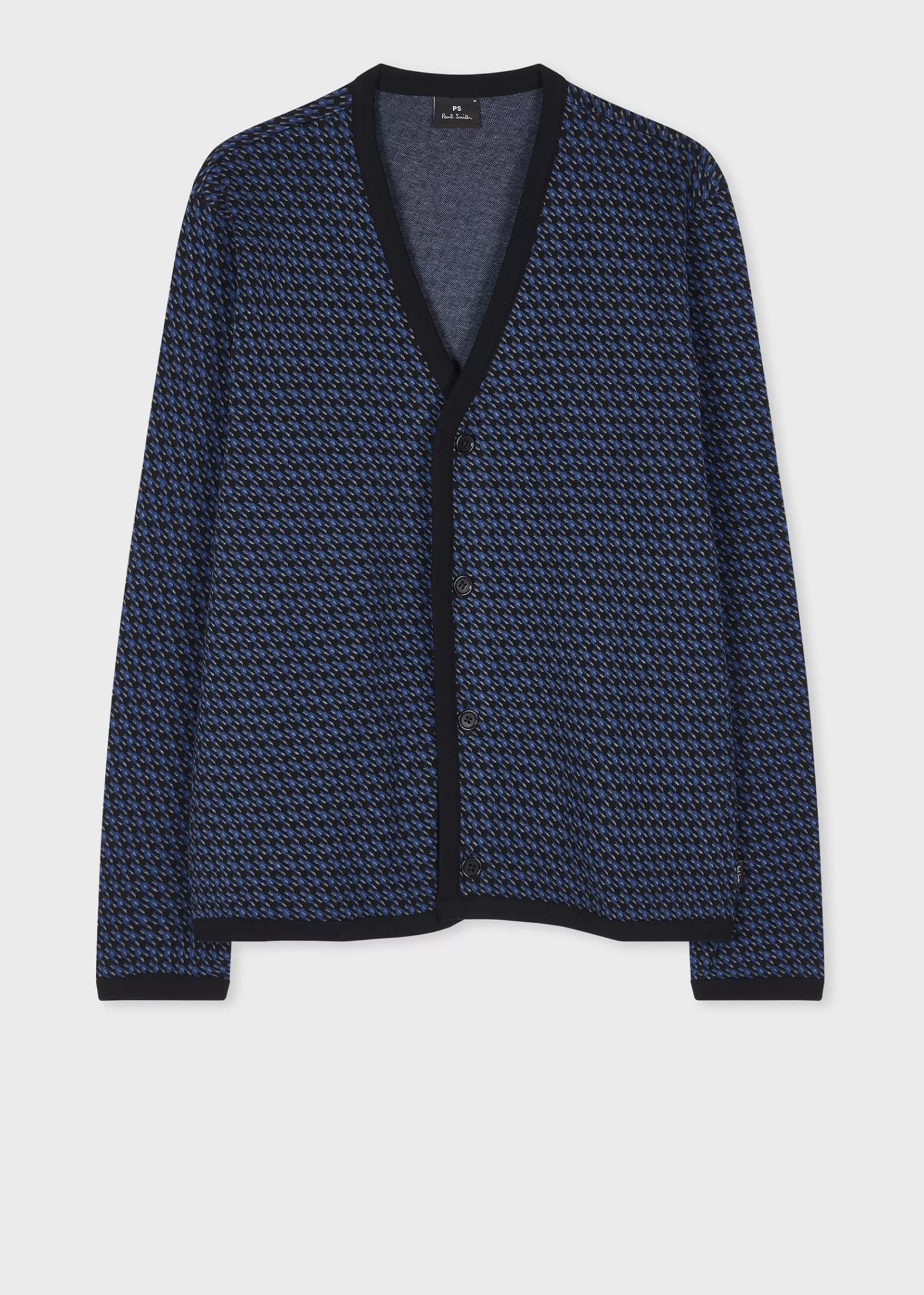 Cotton-Blend Houndstooth Cardigan>Paul Smith Online