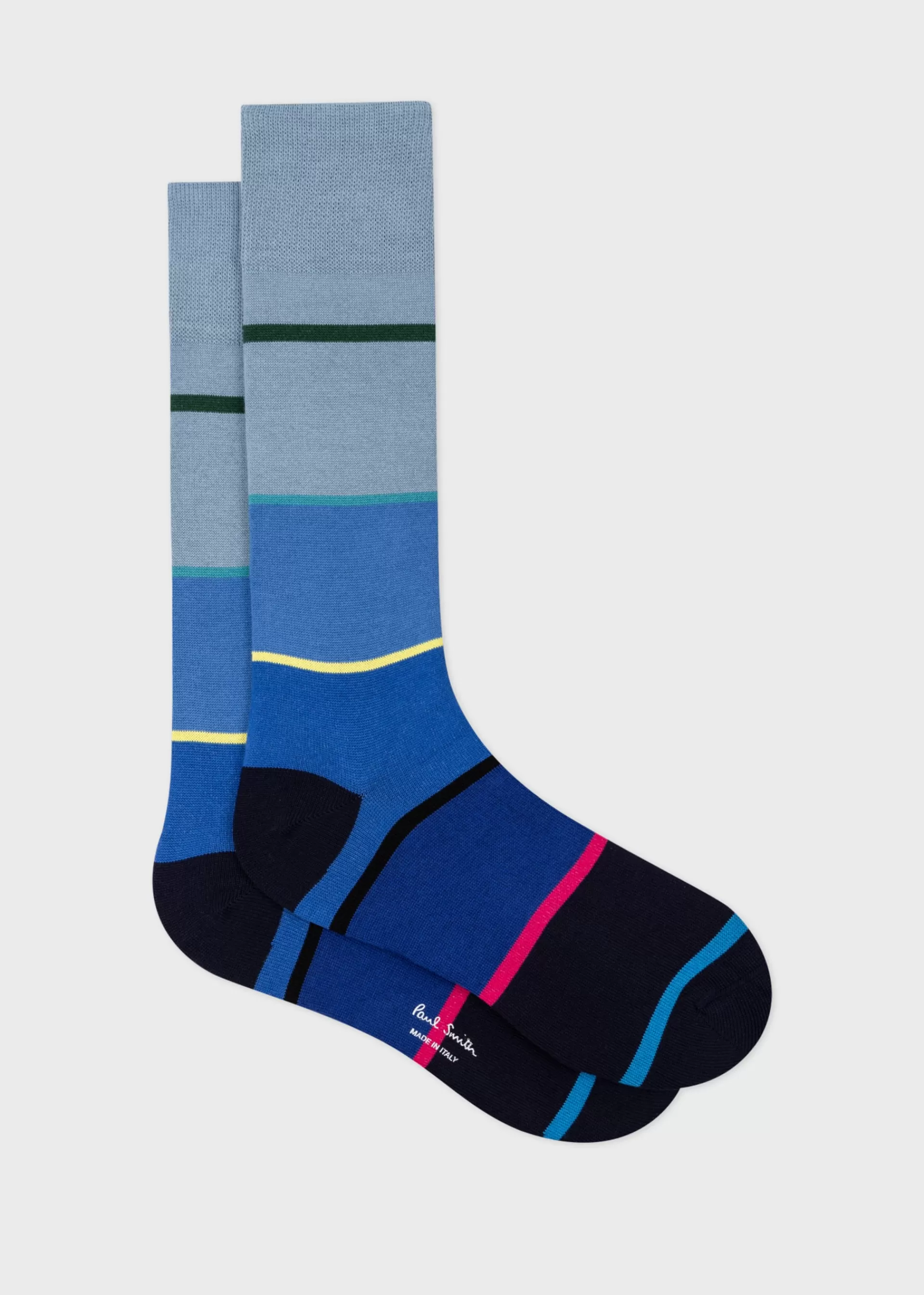 Cotton-Blend Stripe Socks>Paul Smith New