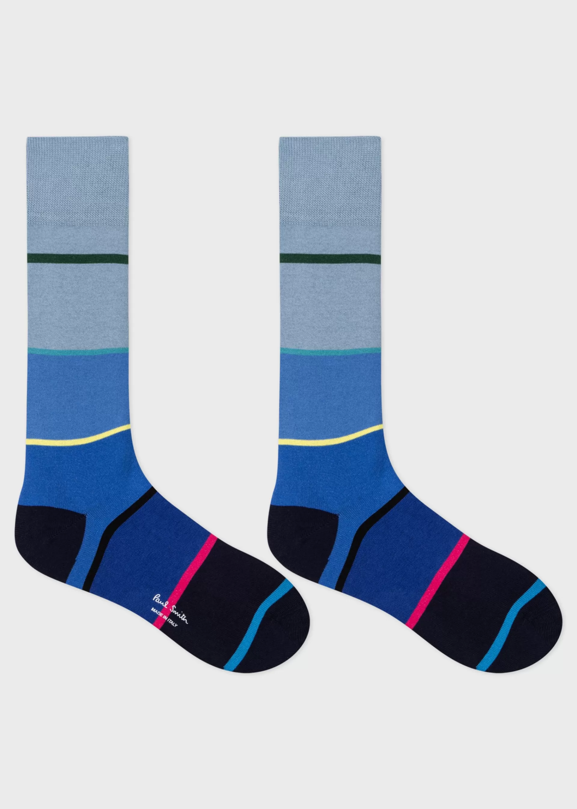 Cotton-Blend Stripe Socks>Paul Smith New