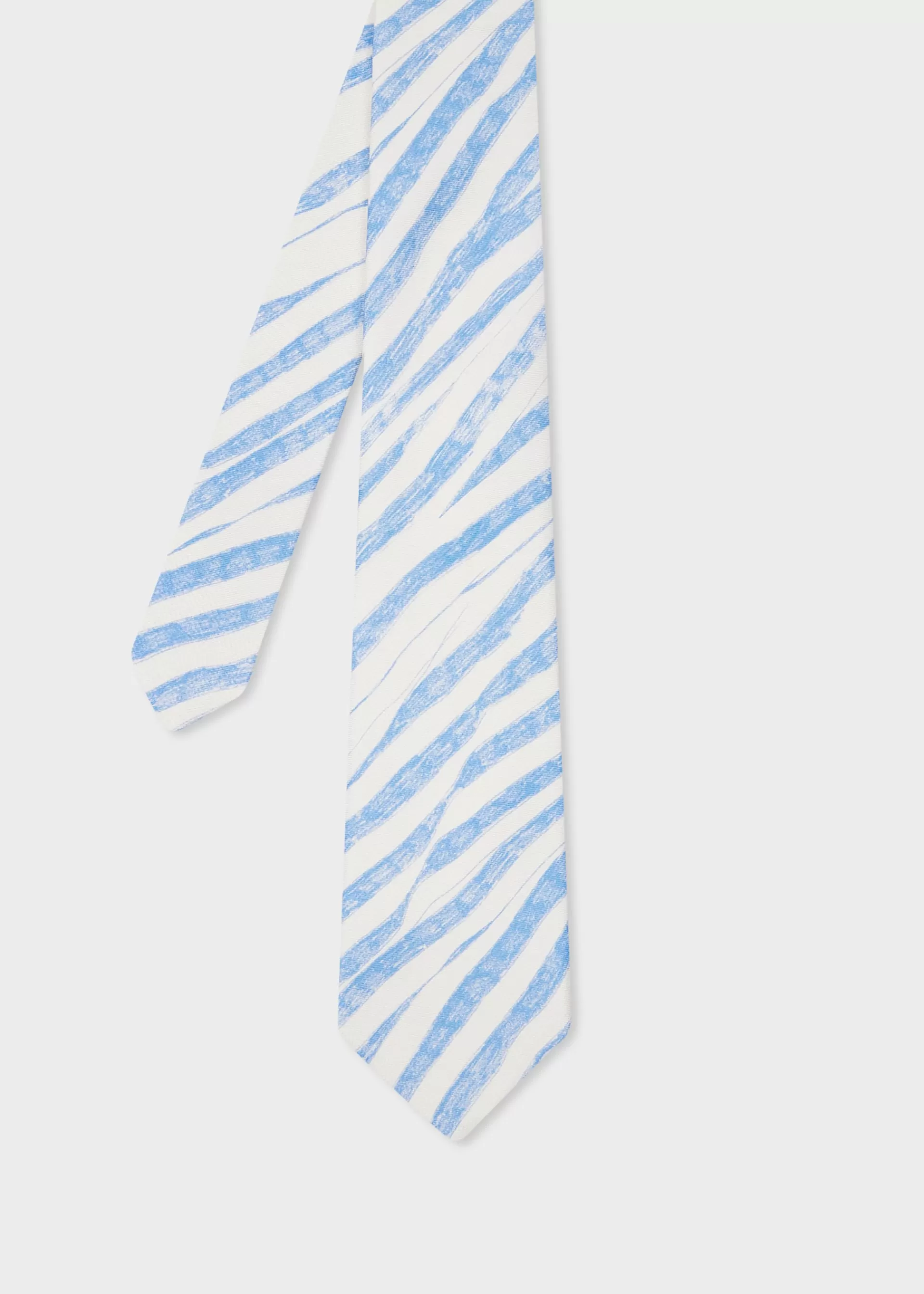 Blue Crayon Stripe Silk Tie>Paul Smith Clearance