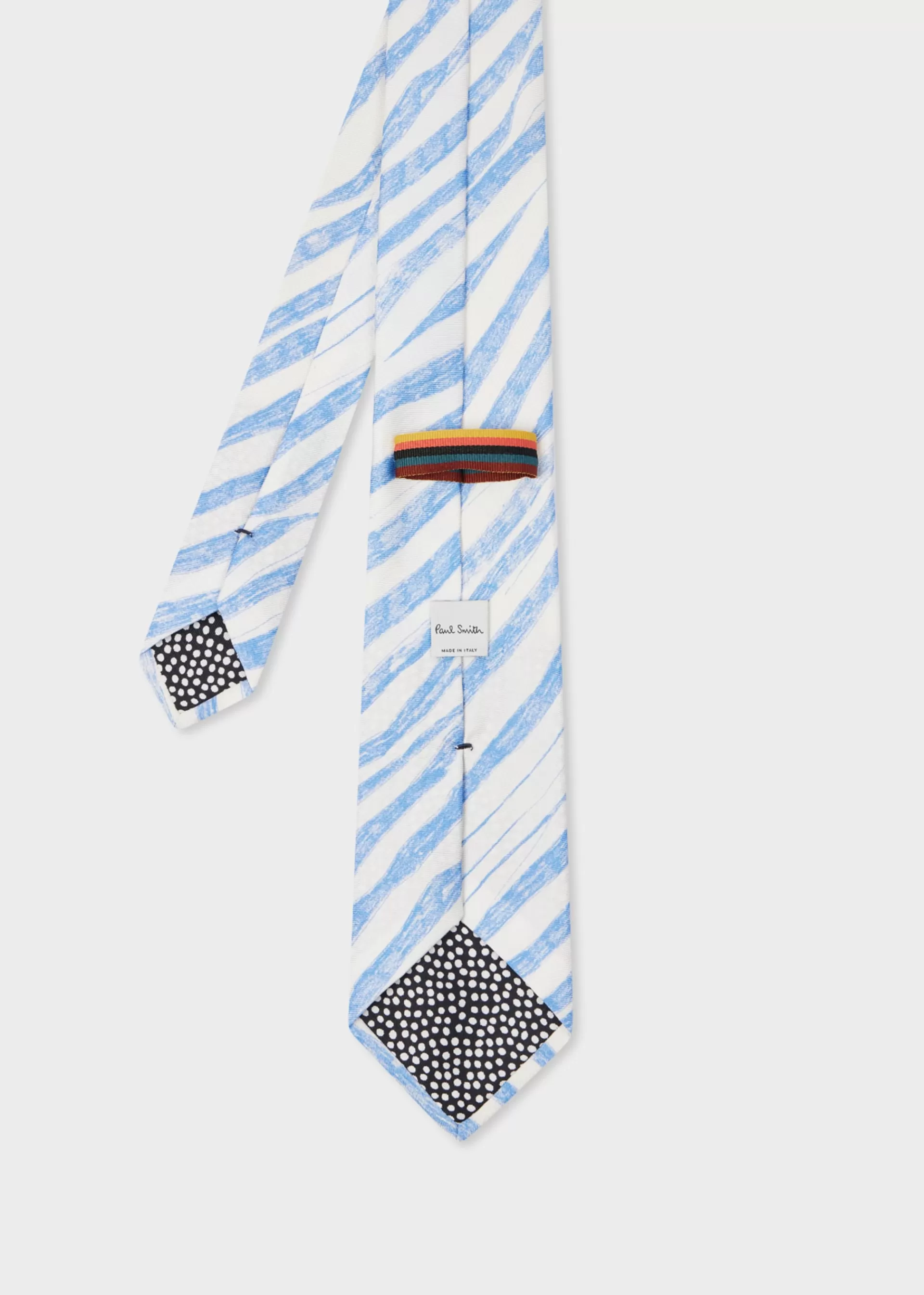 Blue Crayon Stripe Silk Tie>Paul Smith Clearance