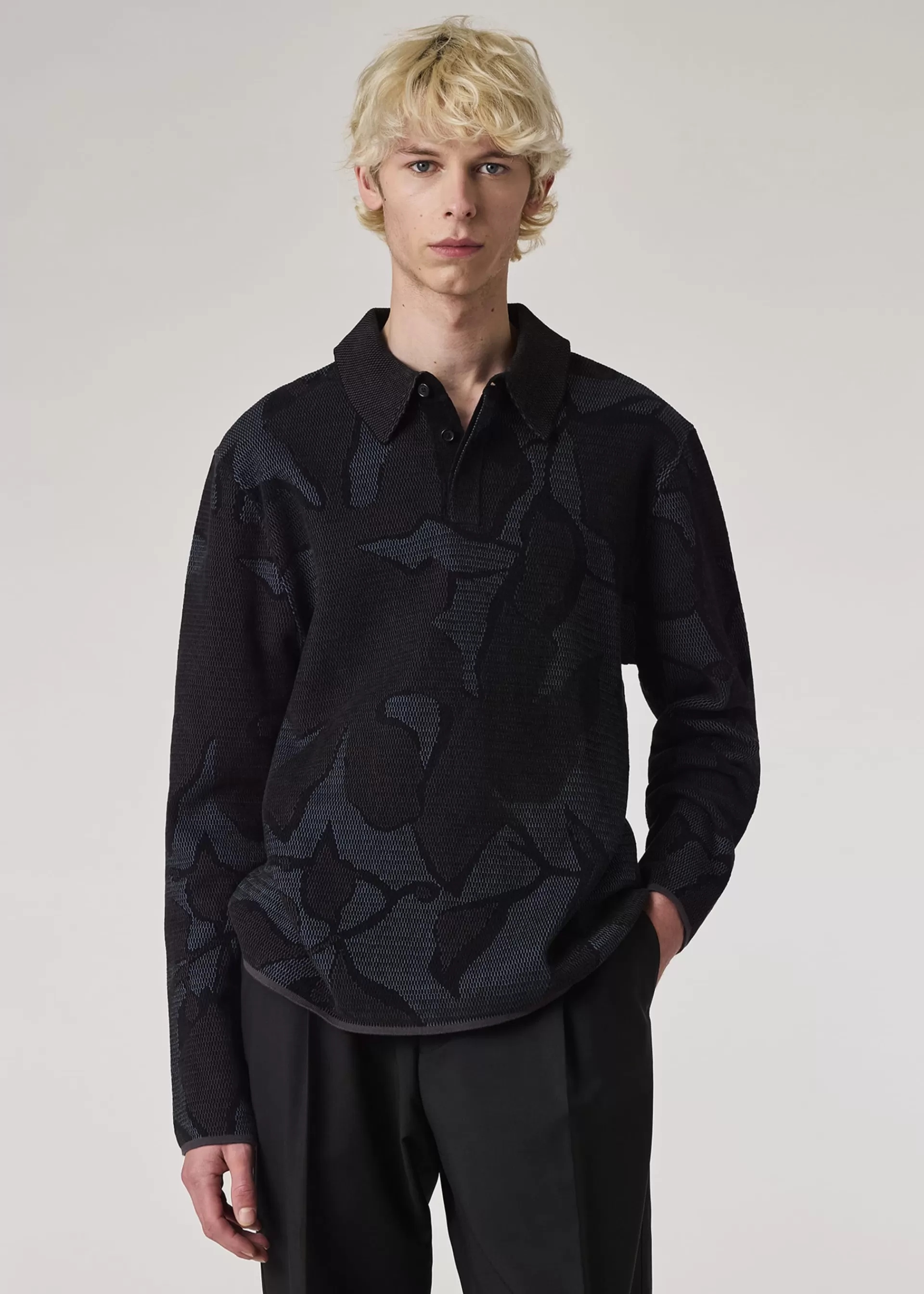 Floral Cotton Long-Sleeve Polo Shirt>Paul Smith Best Sale