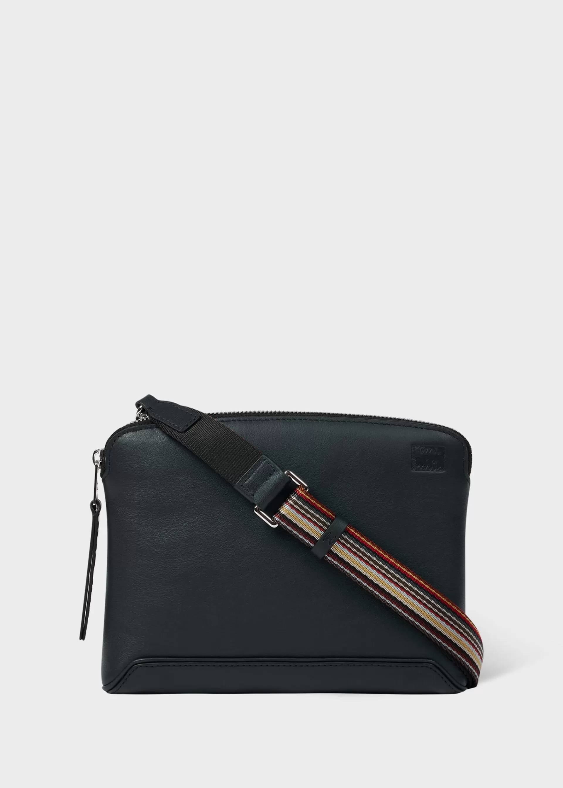 Blue Leather 'Signature Stripe' Musette Bag>Paul Smith Discount