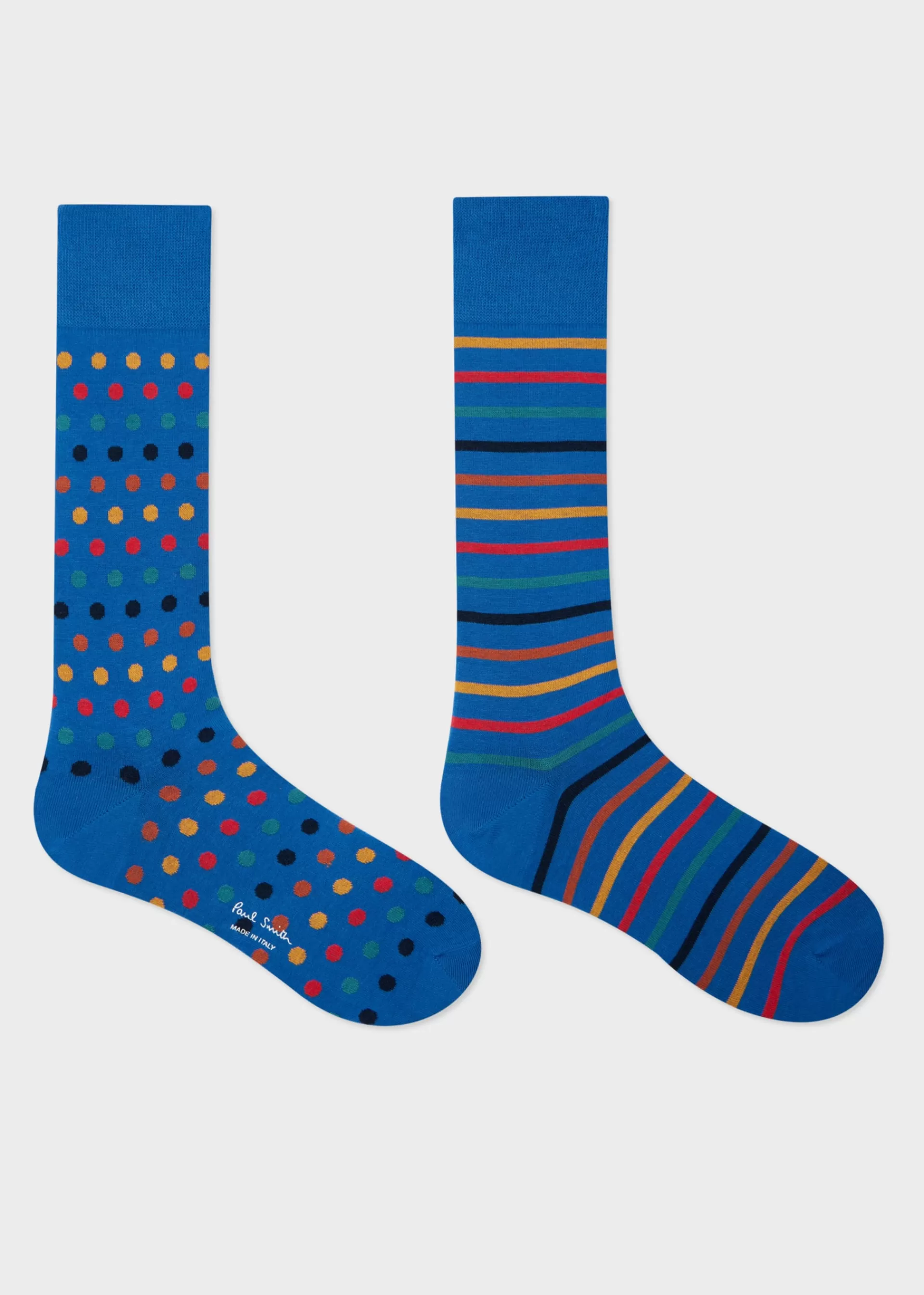 Mismatched 'Artist Stripe & Dot' Socks>Paul Smith Best Sale