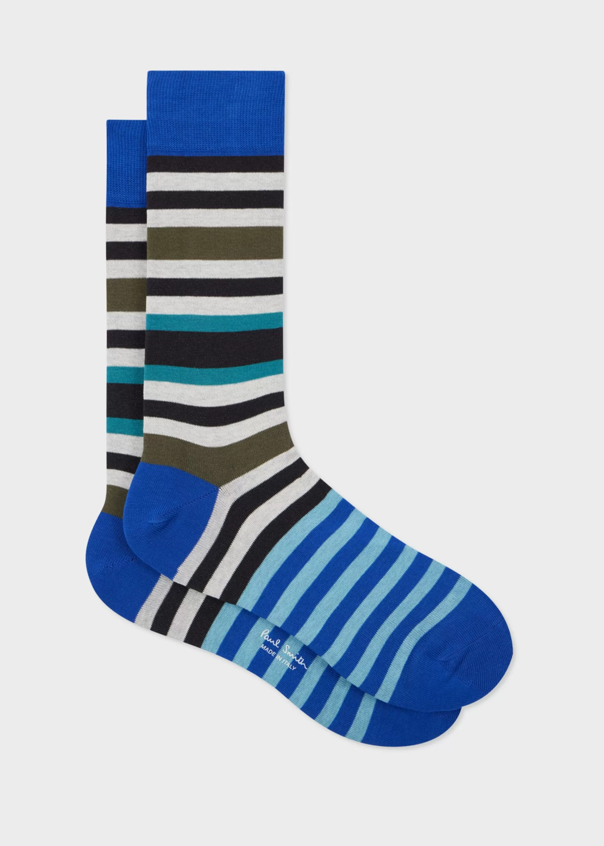 Multi-Stripe Cotton-Blend Socks>Paul Smith Shop