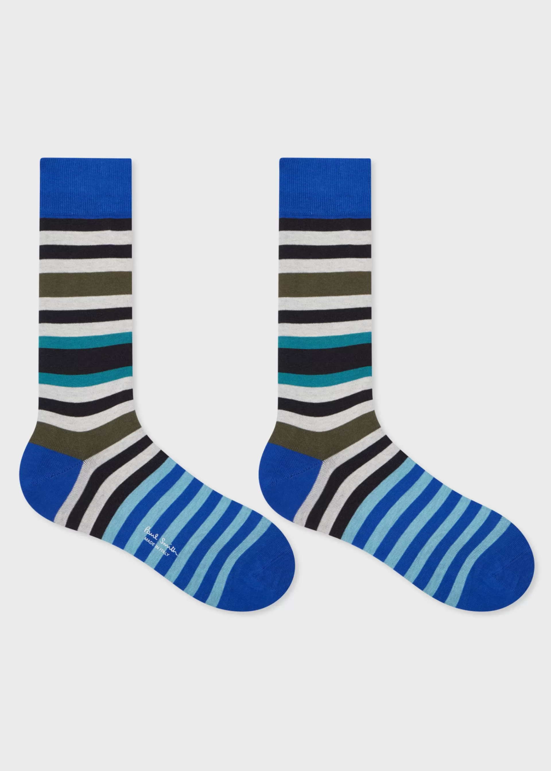 Multi-Stripe Cotton-Blend Socks>Paul Smith Shop