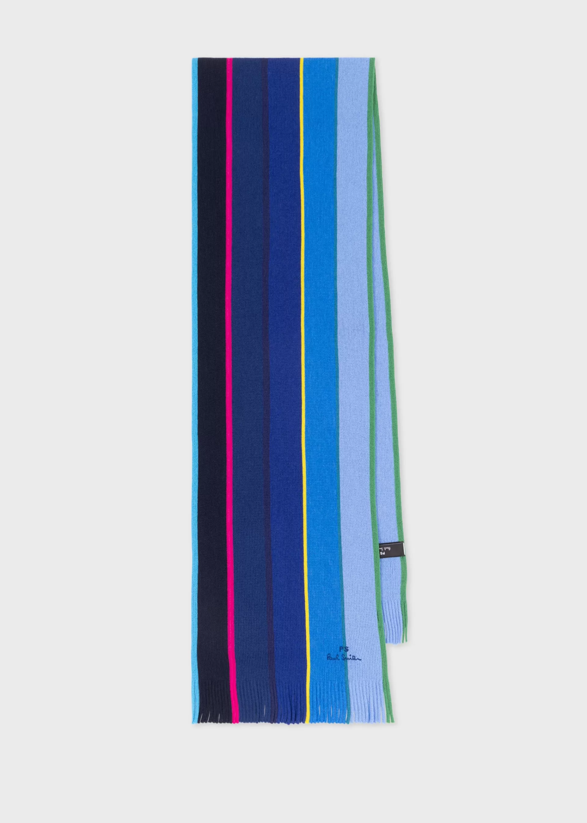 Blue Ombre Stripe Merino Wool Scarf>Paul Smith Online