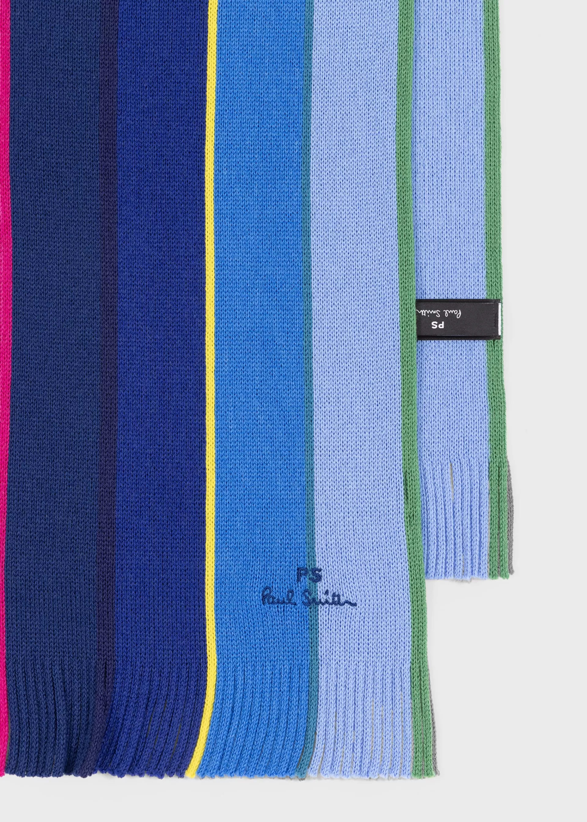 Blue Ombre Stripe Merino Wool Scarf>Paul Smith Online