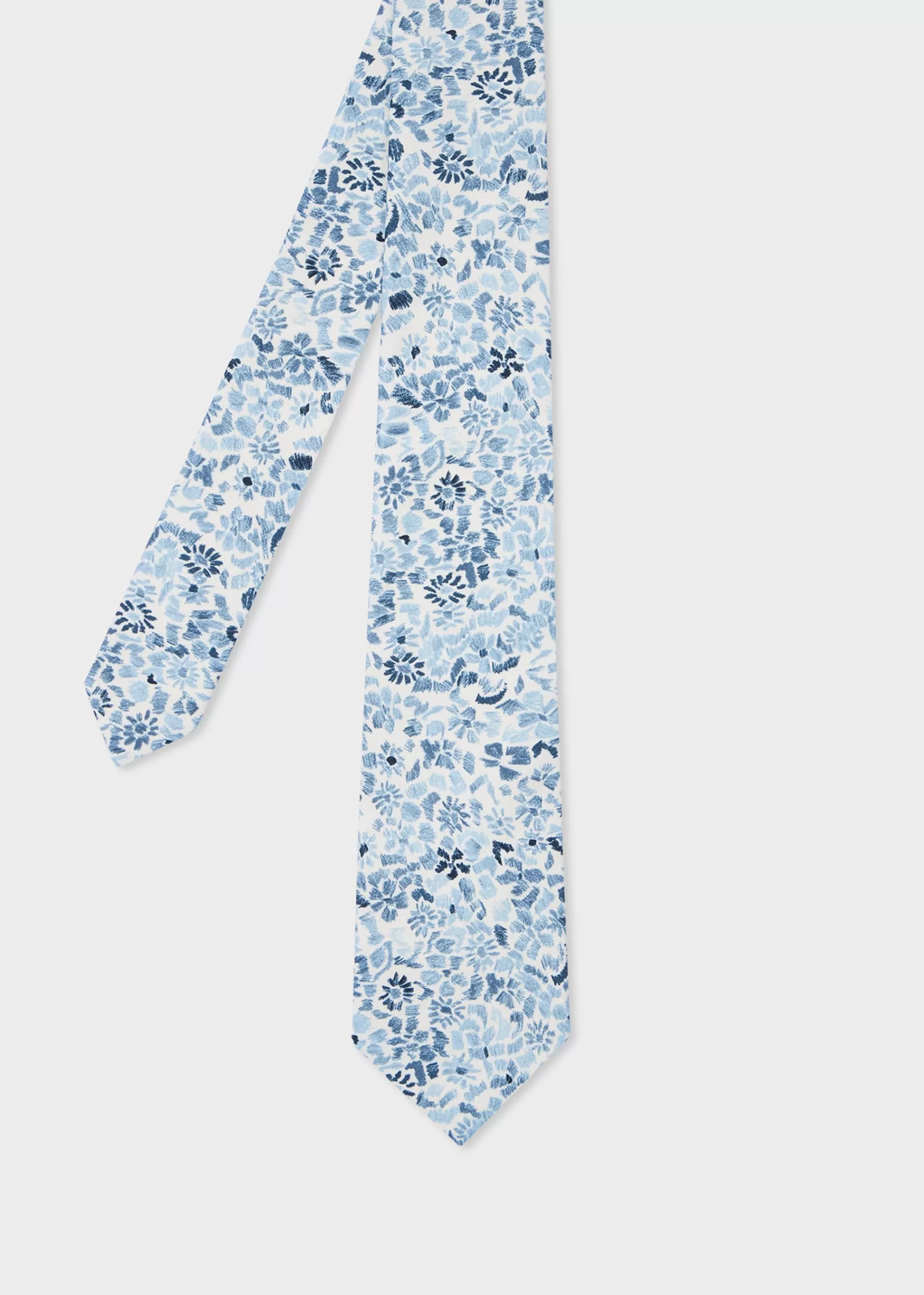 'Pencil Floral' Cotton Tie>Paul Smith New