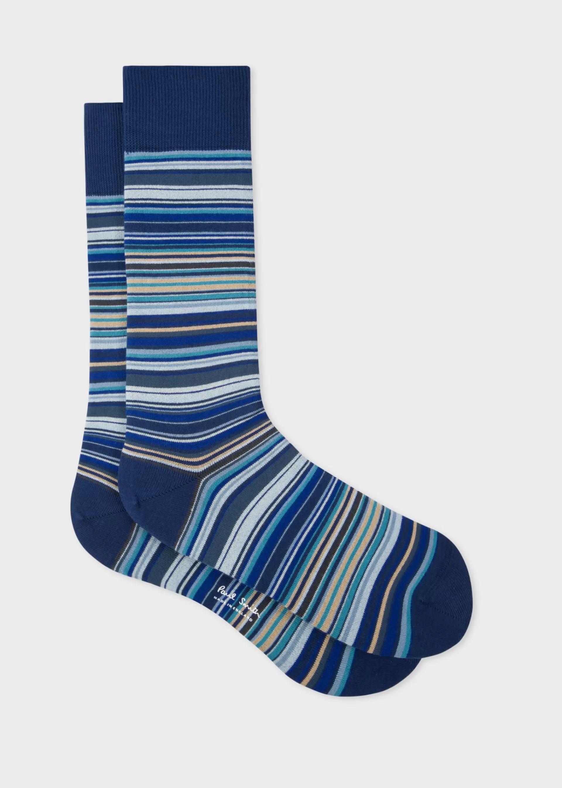 Blue 'Signature Stripe' Socks>Paul Smith Store