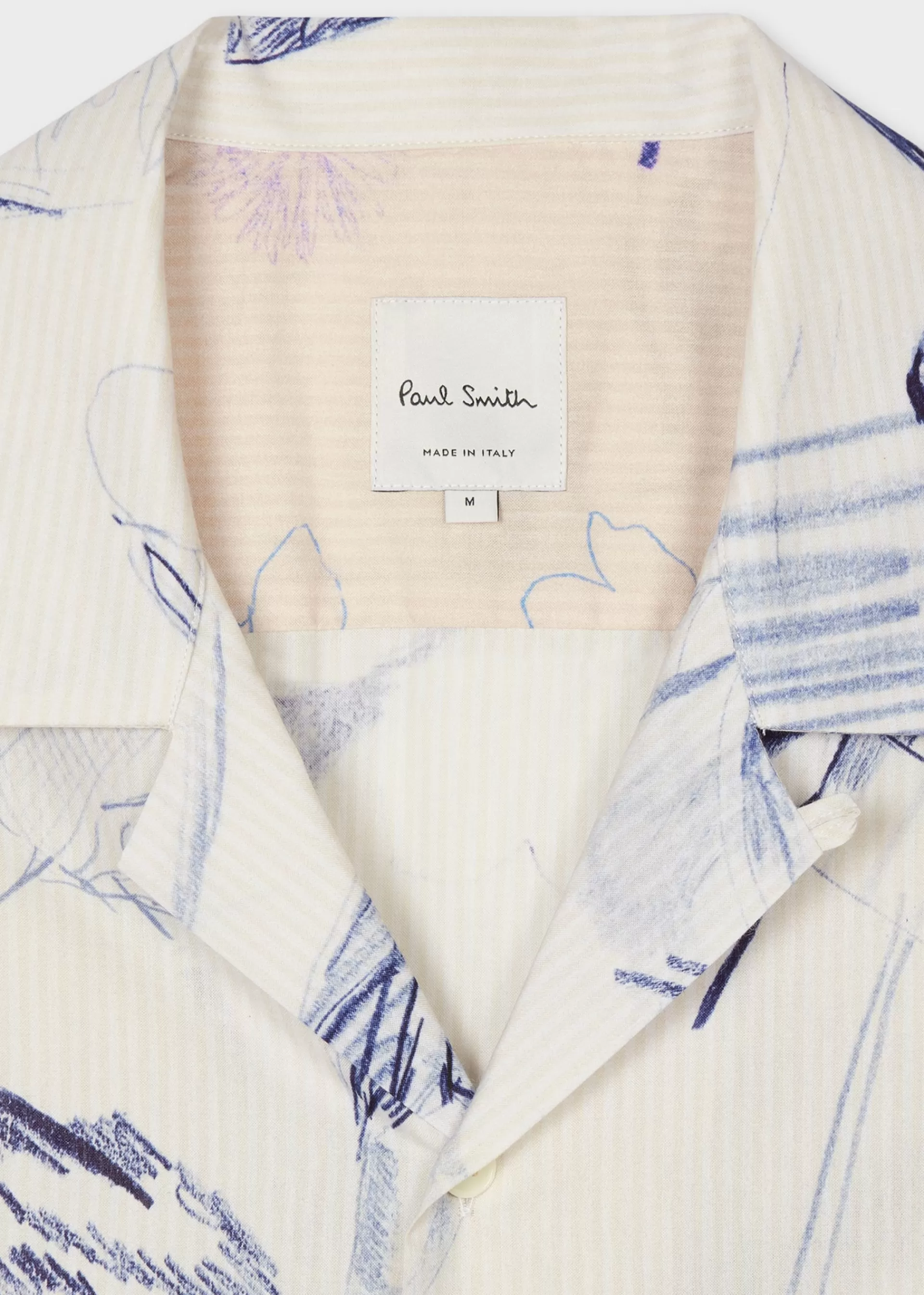 'Sketchbook' Print Cotton Shirt>Paul Smith Store