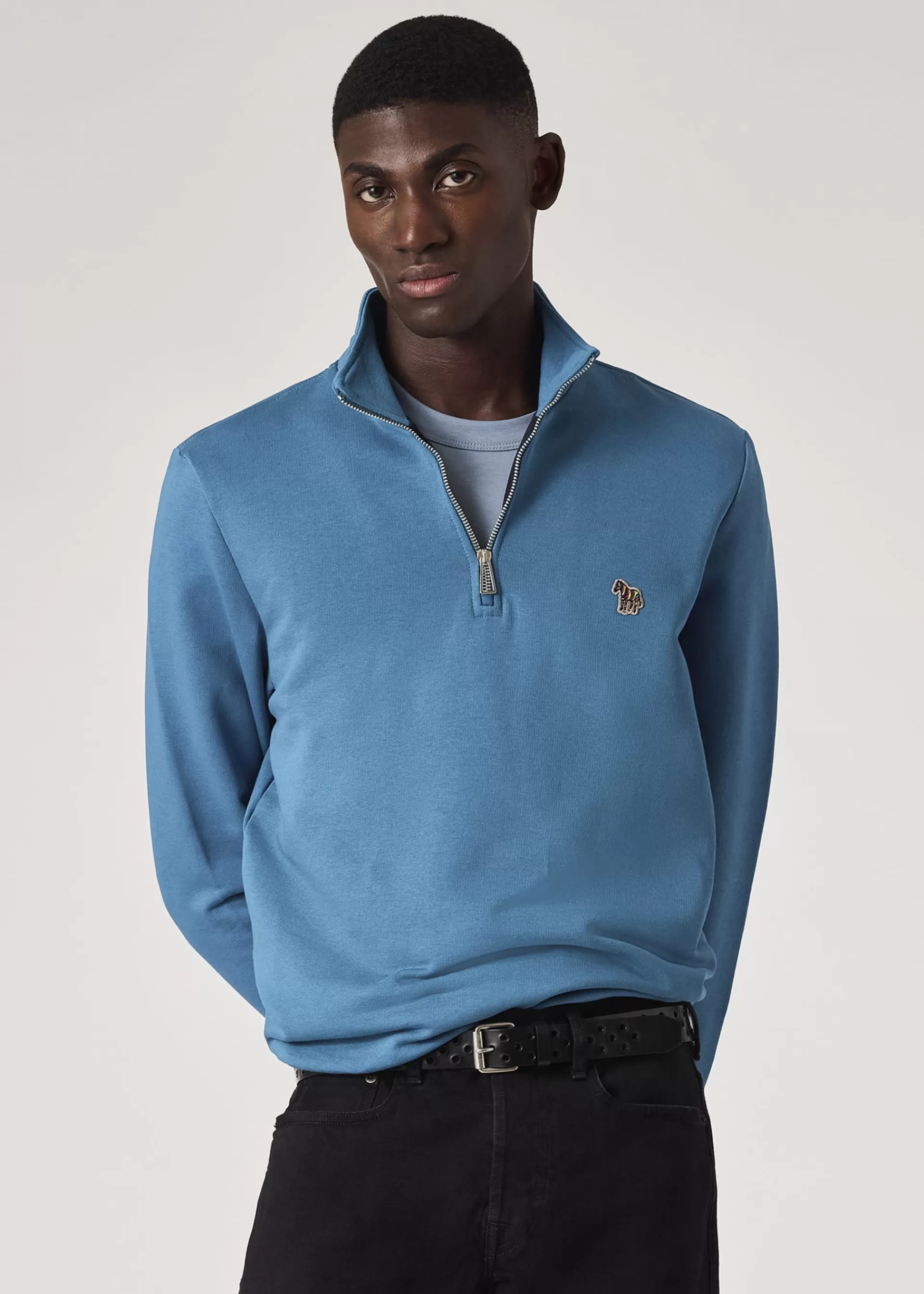 Zebra Logo Zip-Neck Sweatshirt>Paul Smith Best Sale