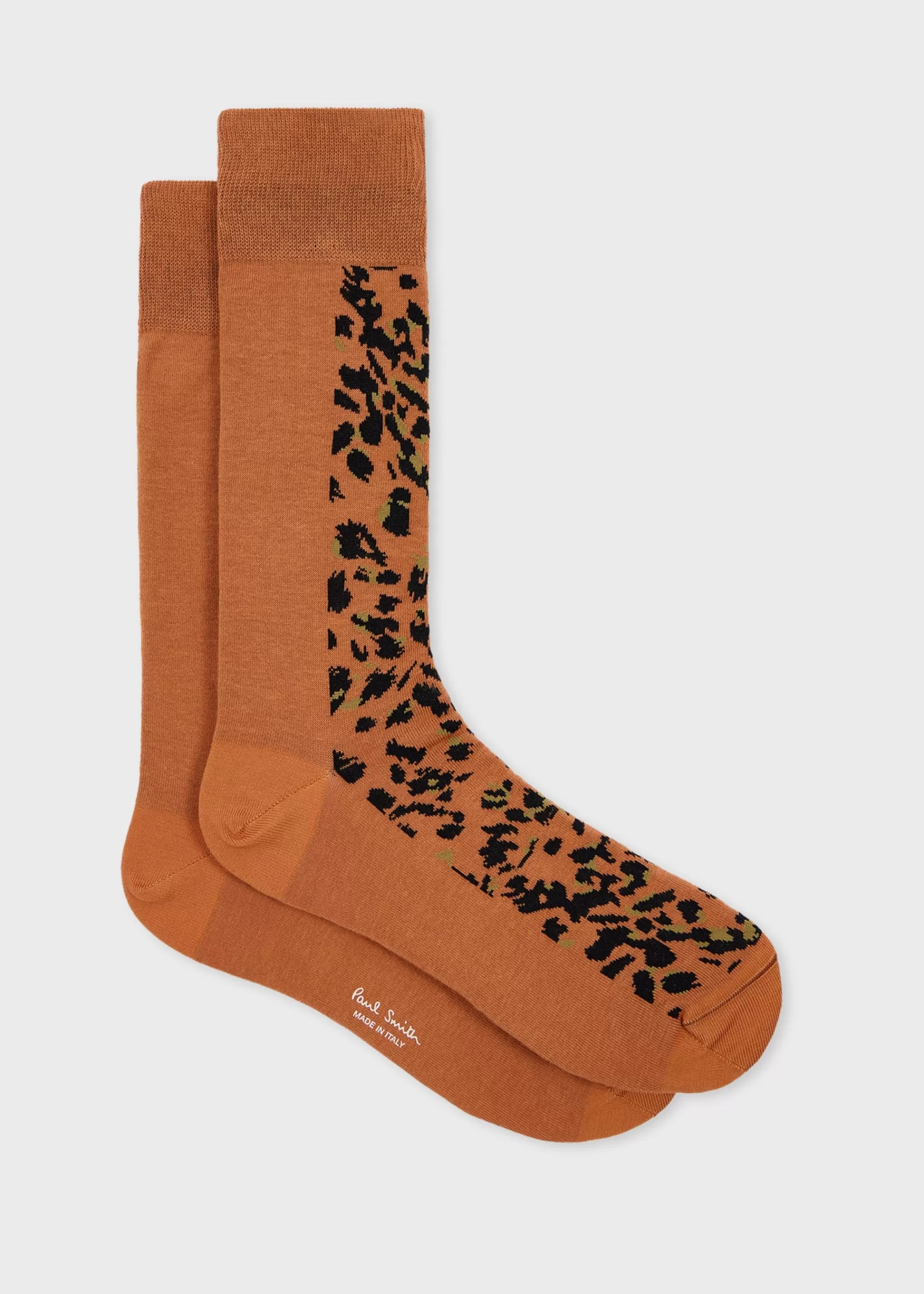 Cotton-Blend Leopard Socks>Paul Smith Fashion