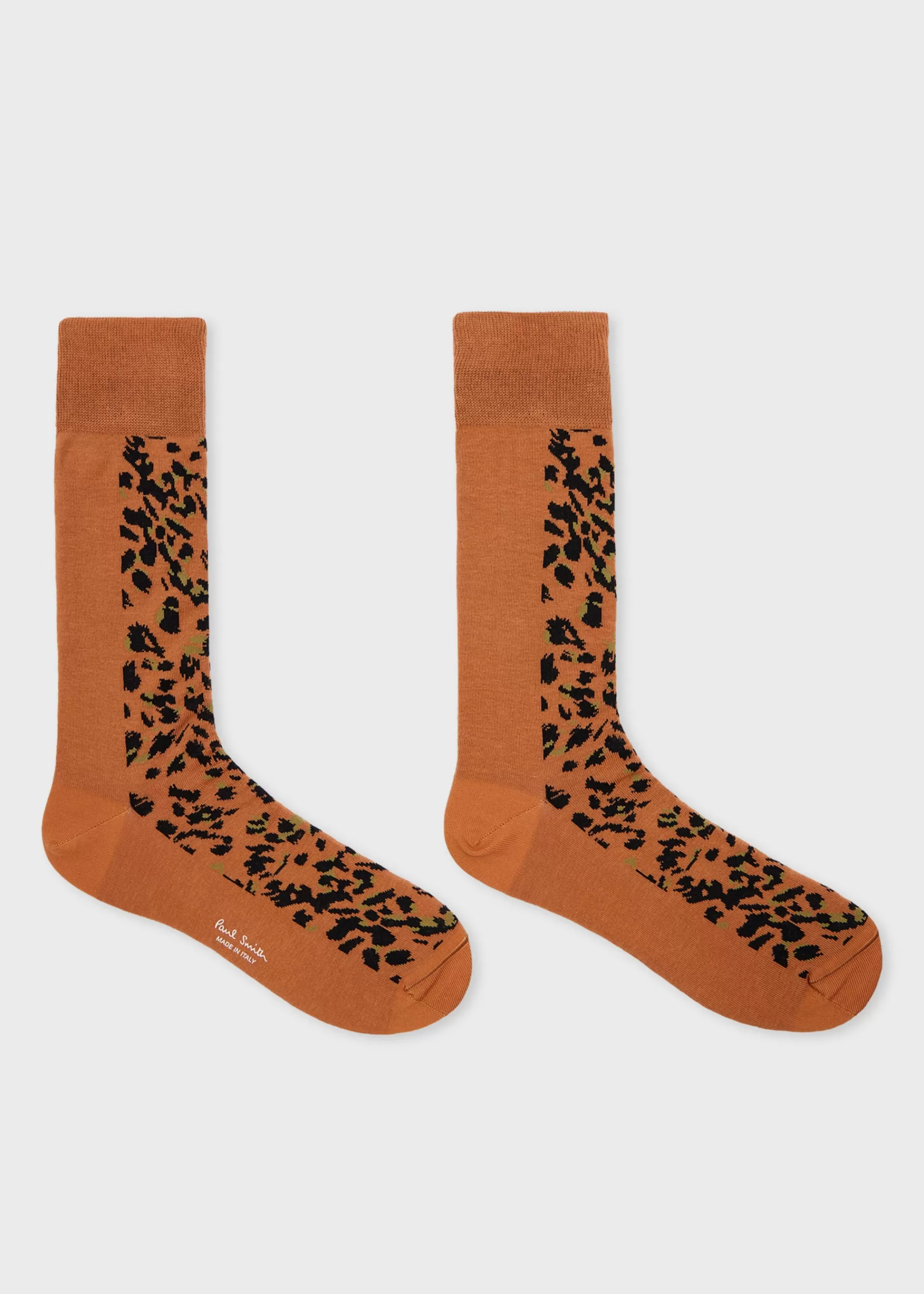 Cotton-Blend Leopard Socks>Paul Smith Fashion