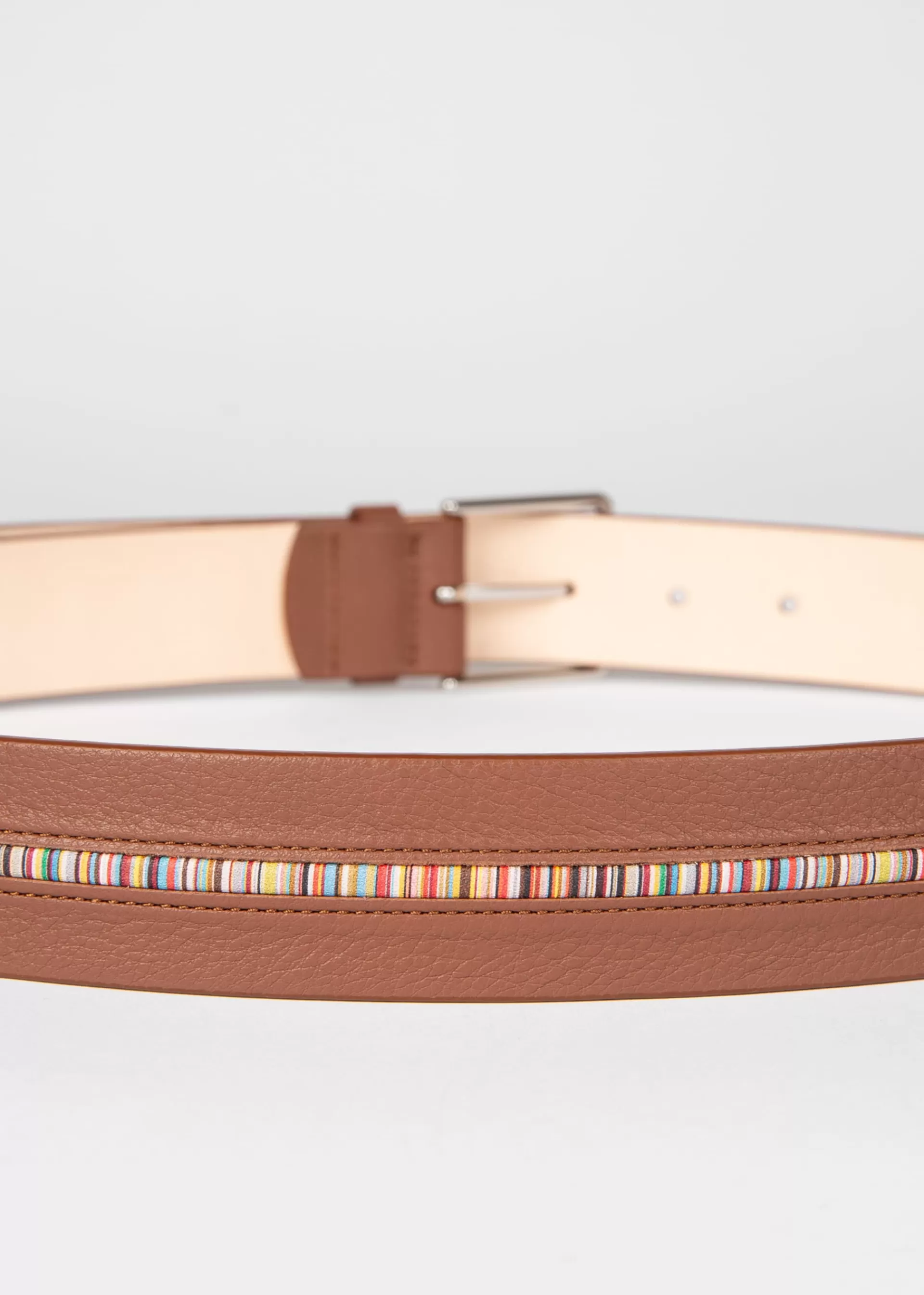 'Signature Stripe' Leather Belt>Paul Smith Fashion