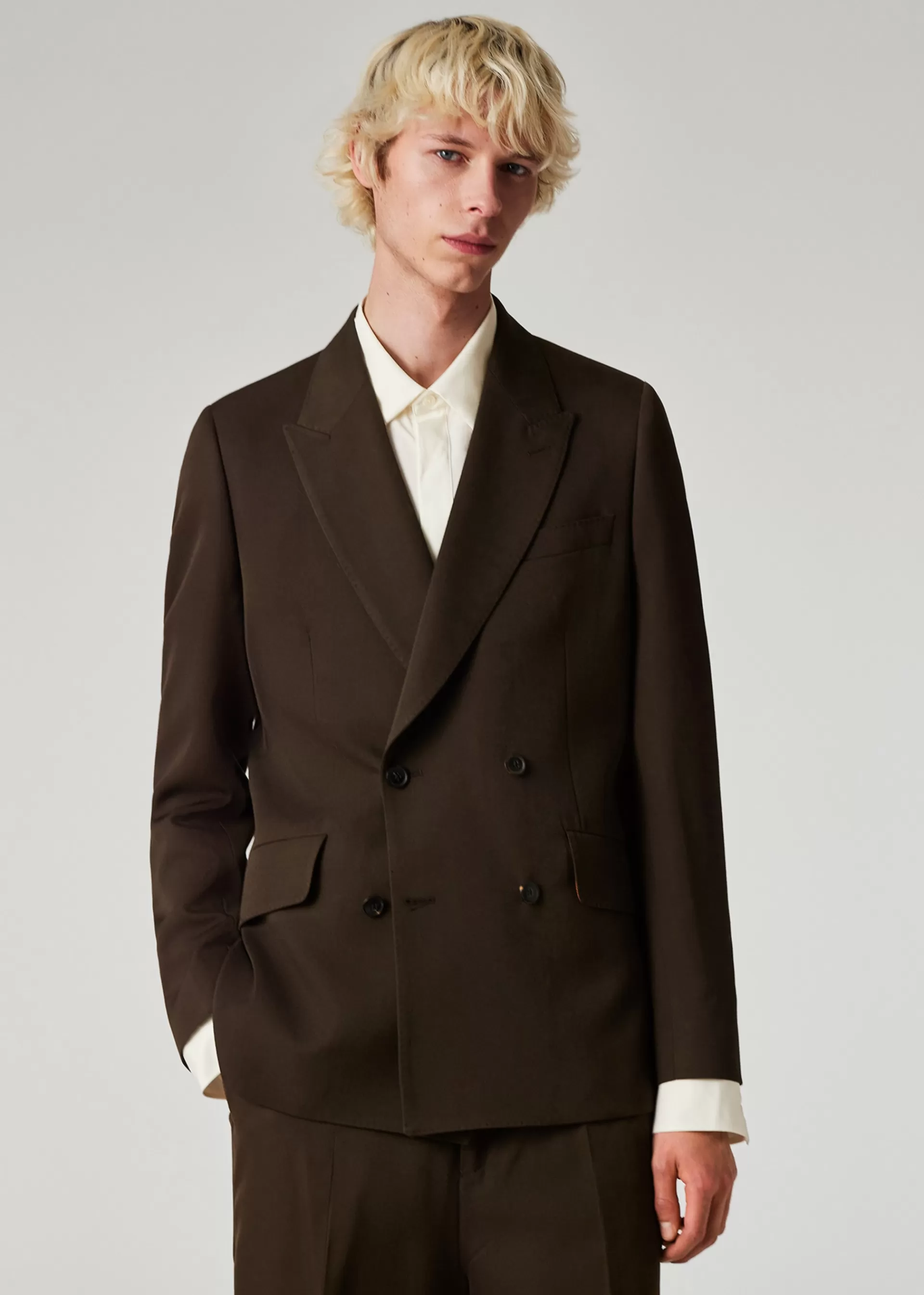 Wool Gabardine Double-Breasted Blazer>Paul Smith Online