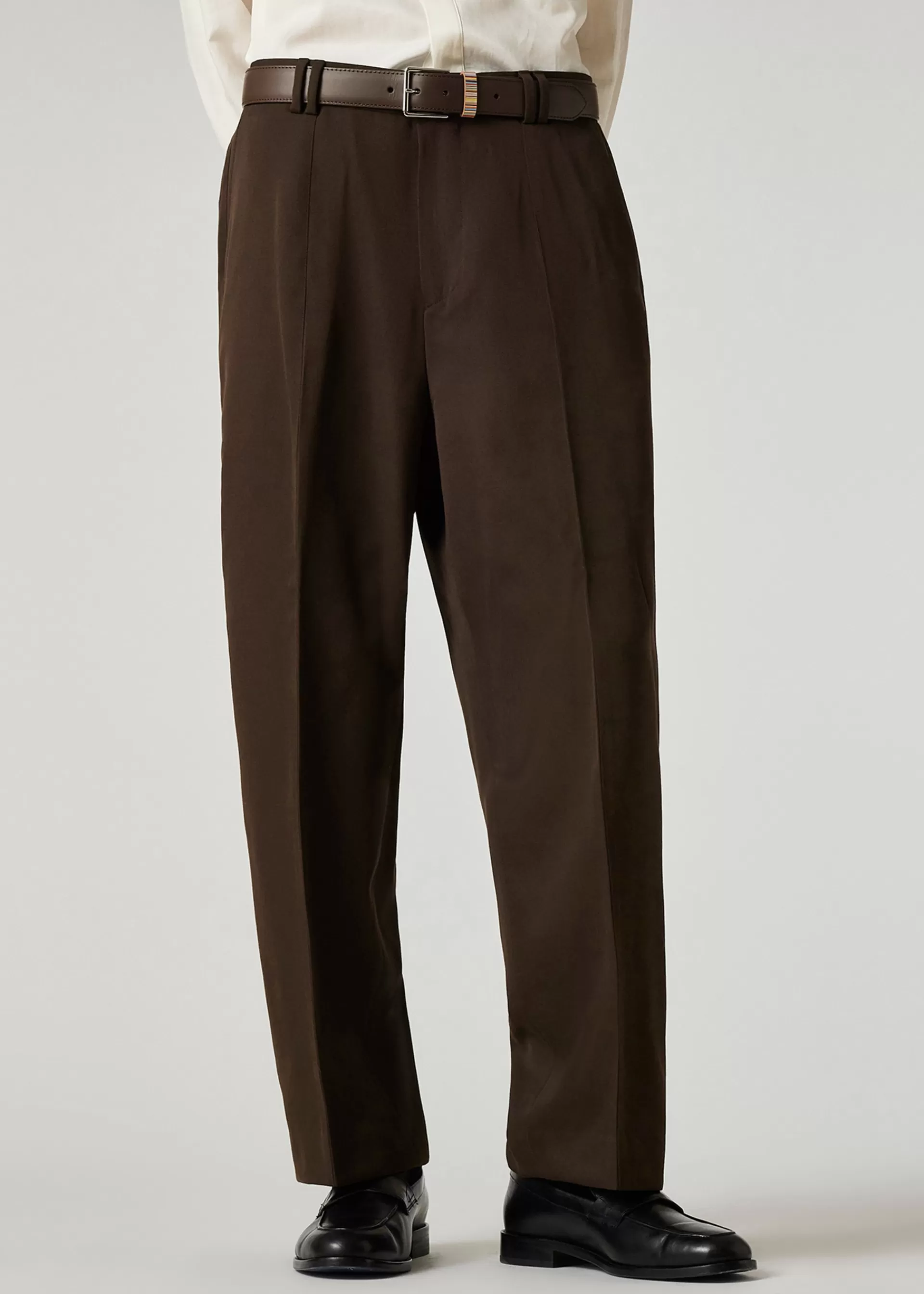 Wool Gabardine Wide Leg Trousers>Paul Smith Fashion