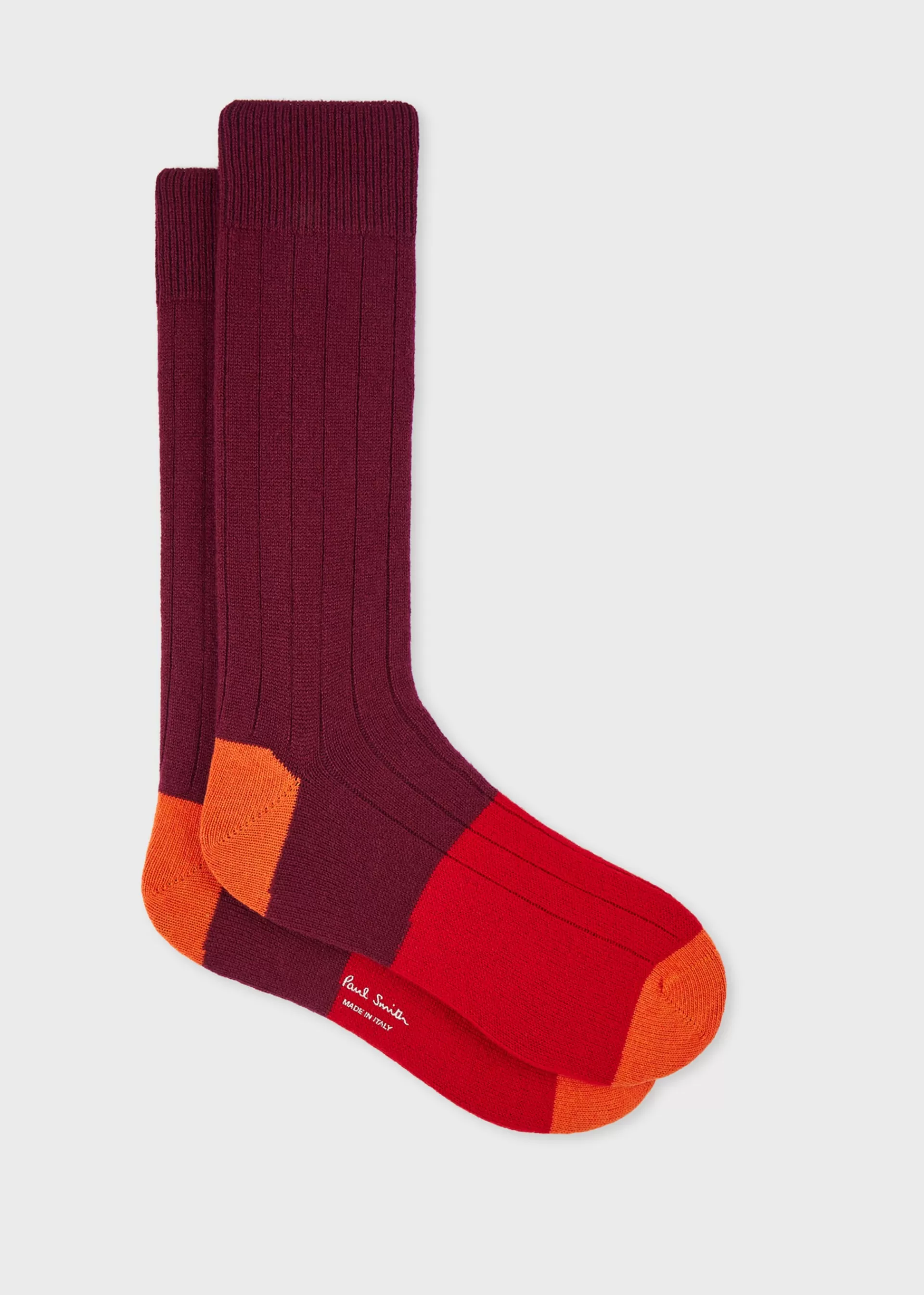 Cashmere-Blend Block Stripe Socks>Paul Smith Shop