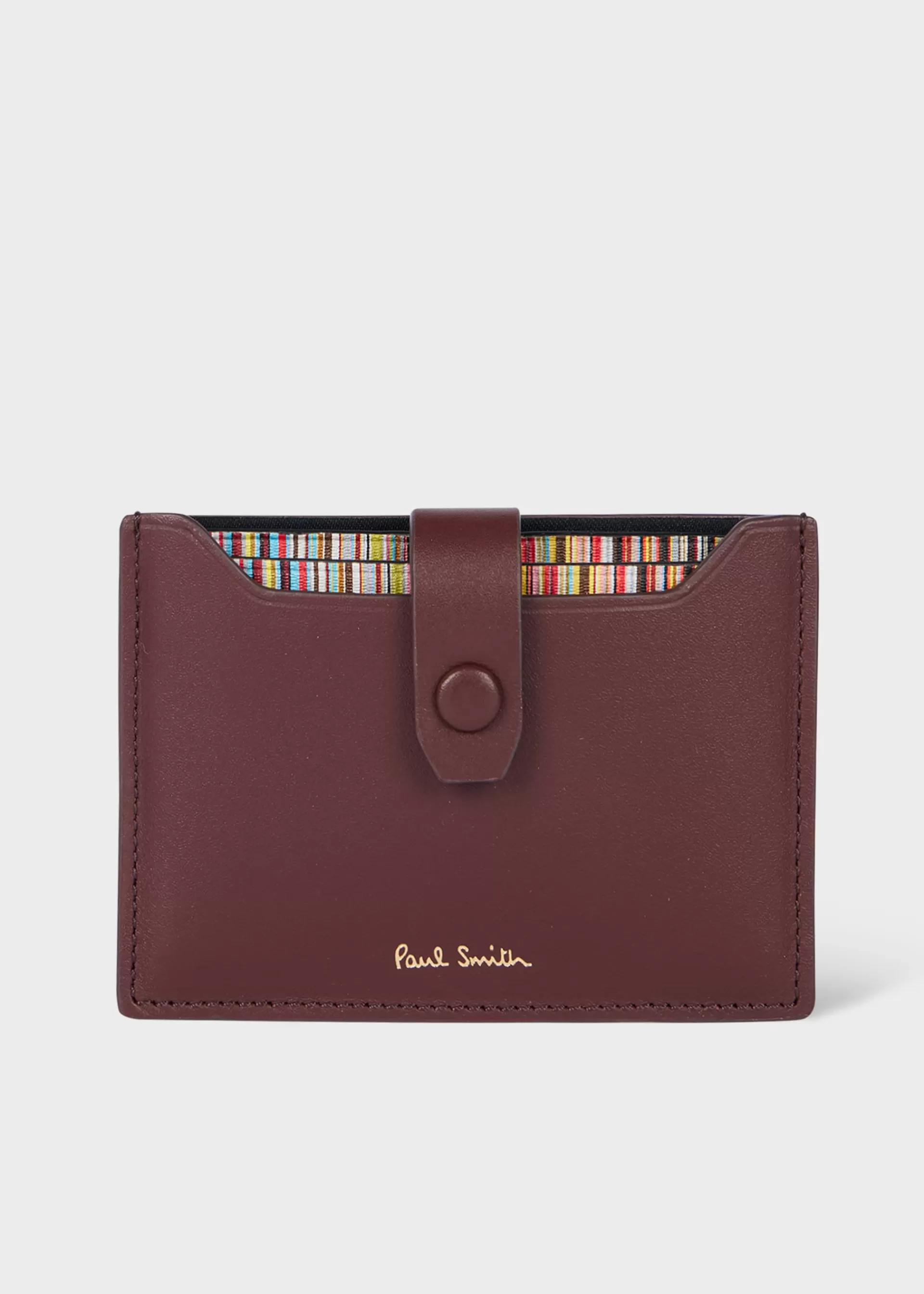 Leather Credit Card Holder With 'Signature Stripe' Pull Out>Paul Smith Hot