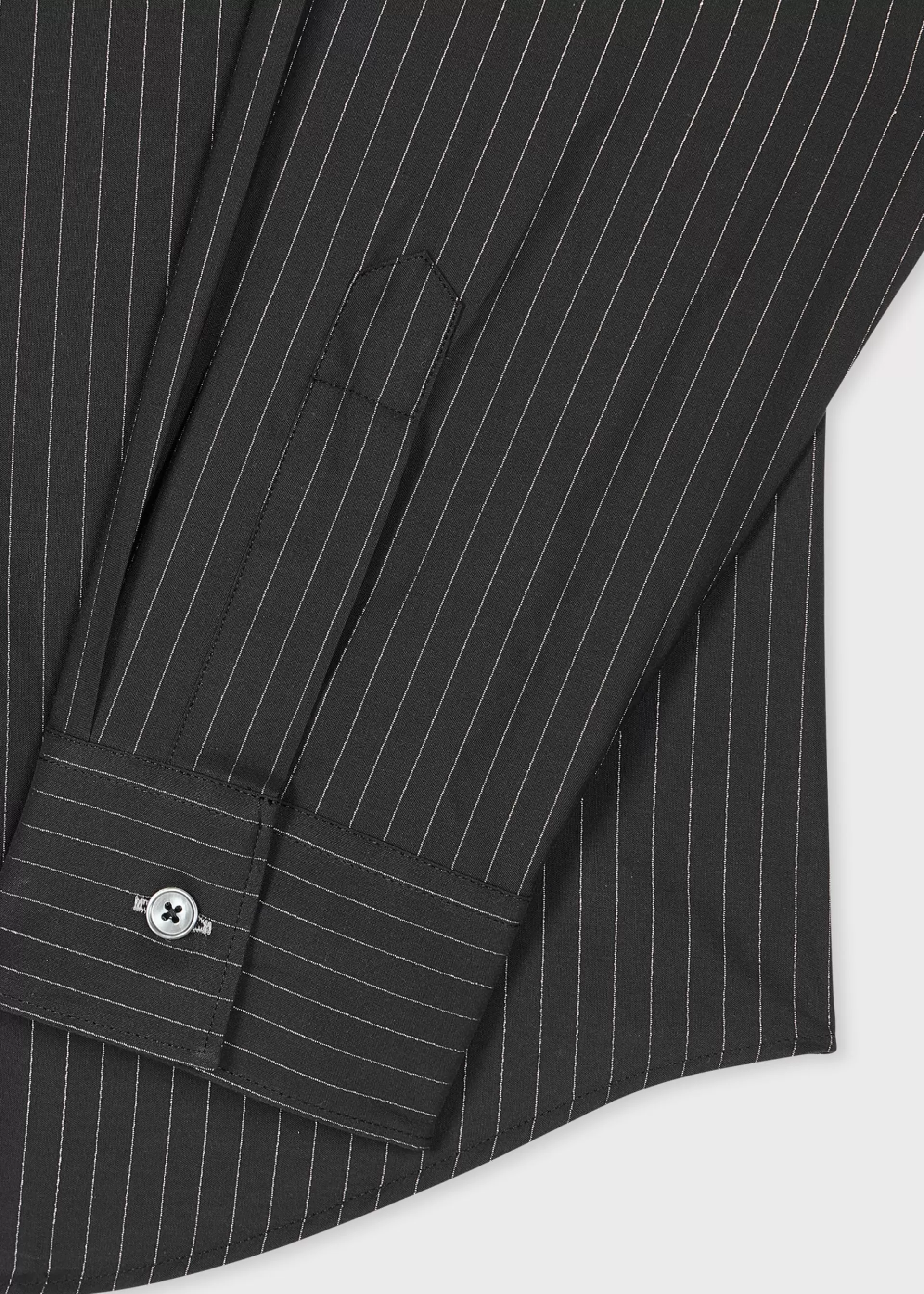 Glitter Pinstripe Cotton Shirt>Paul Smith New